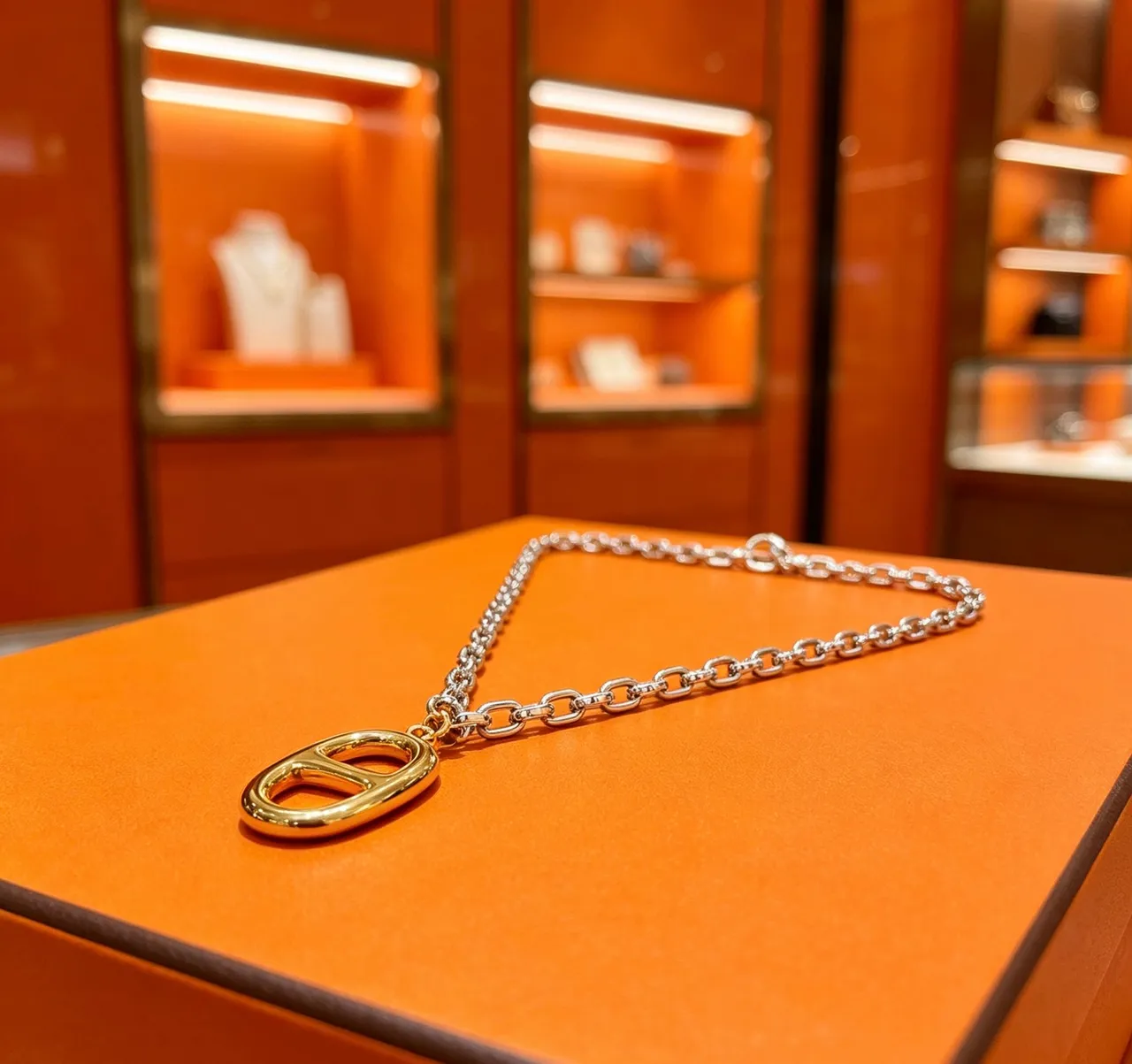 Hermès Chaine d'Ancre Gold and Silver Necklace