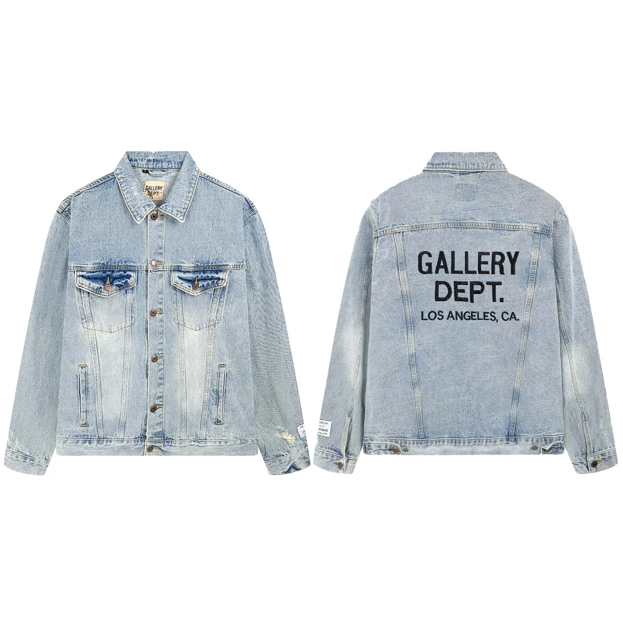 Gallery Dept Light-Wash Distressed Denim Jacket