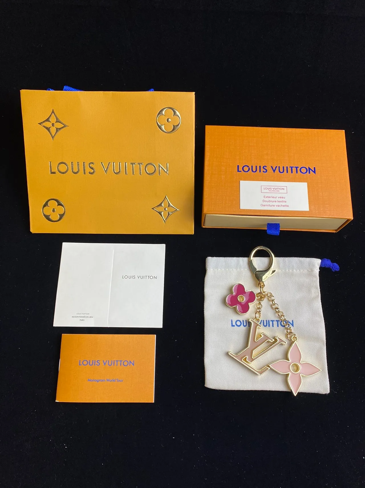 Louis Vuitton Red Pink Enamel-Coated Metal Multi-Charm Phone Case