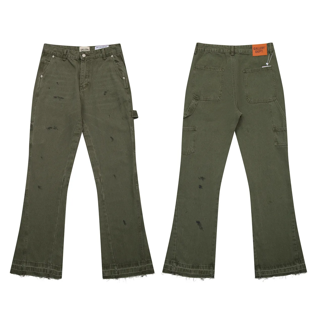 Gallery Dept Distressed Cargo Pocket Flared Pants