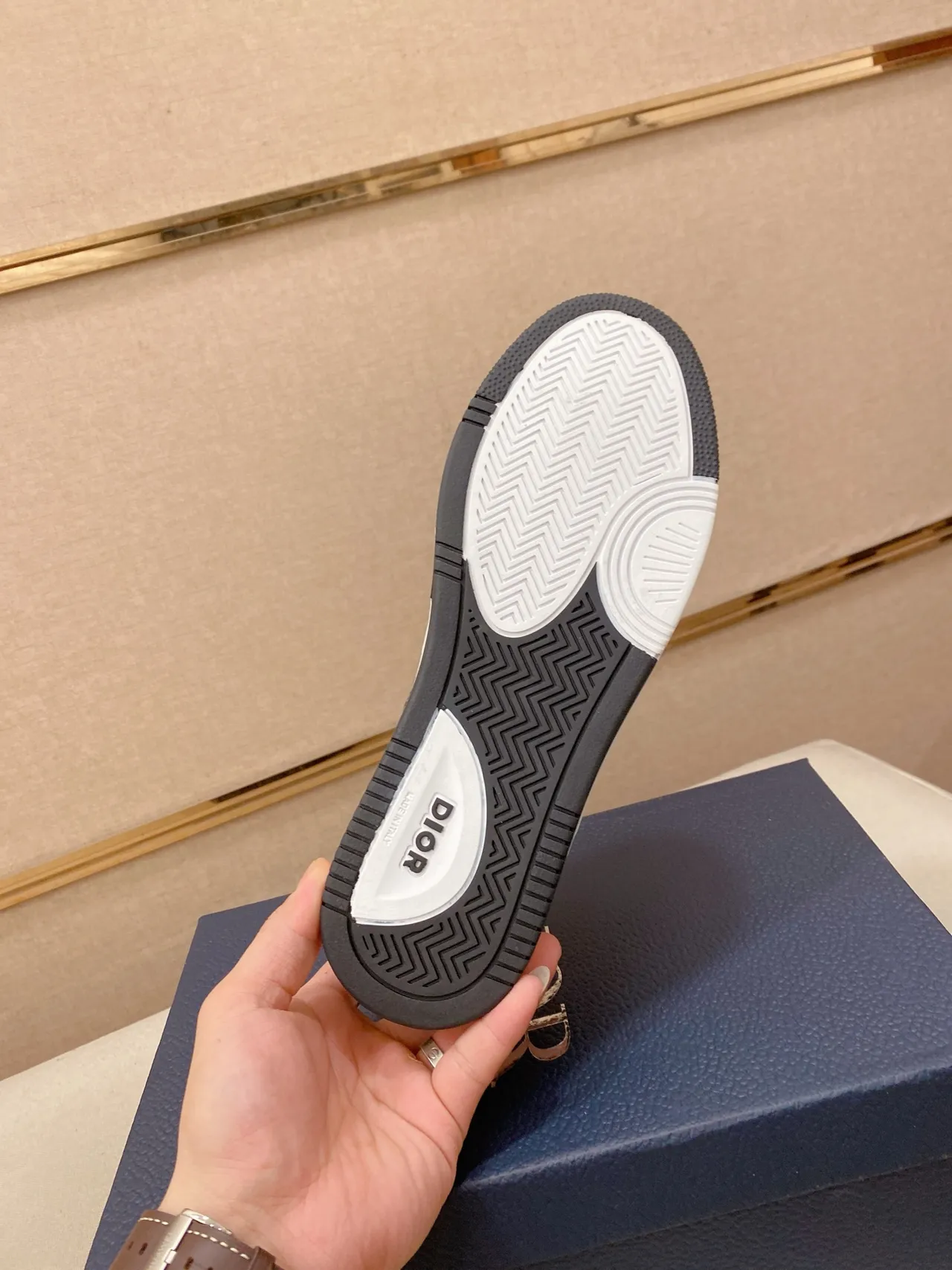 Dior B23 Monogram Slip-On Black and White Lifestyle Sneakers