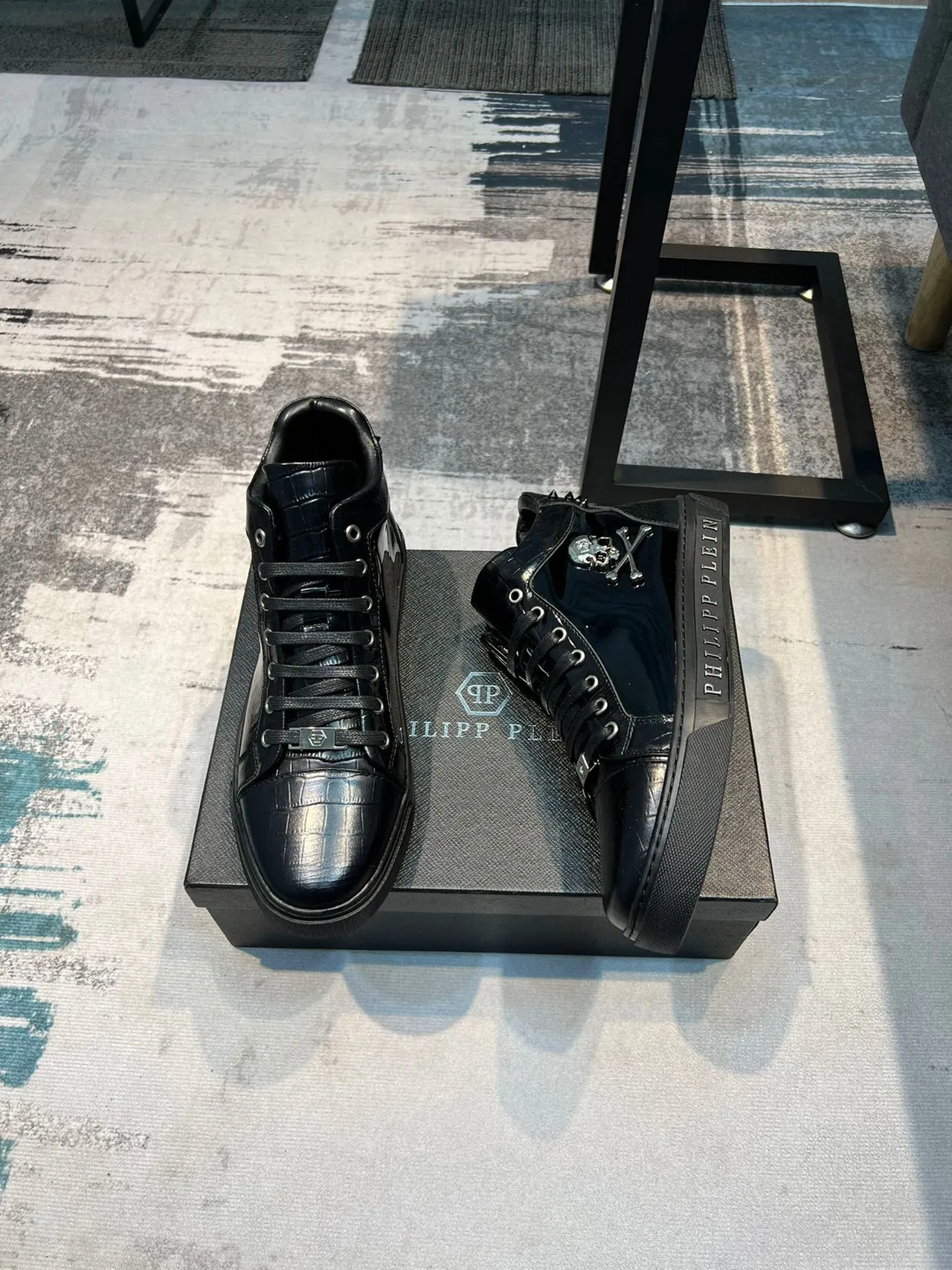 Philipp Plein Skull High-Top Black Lifestyle Sneakers