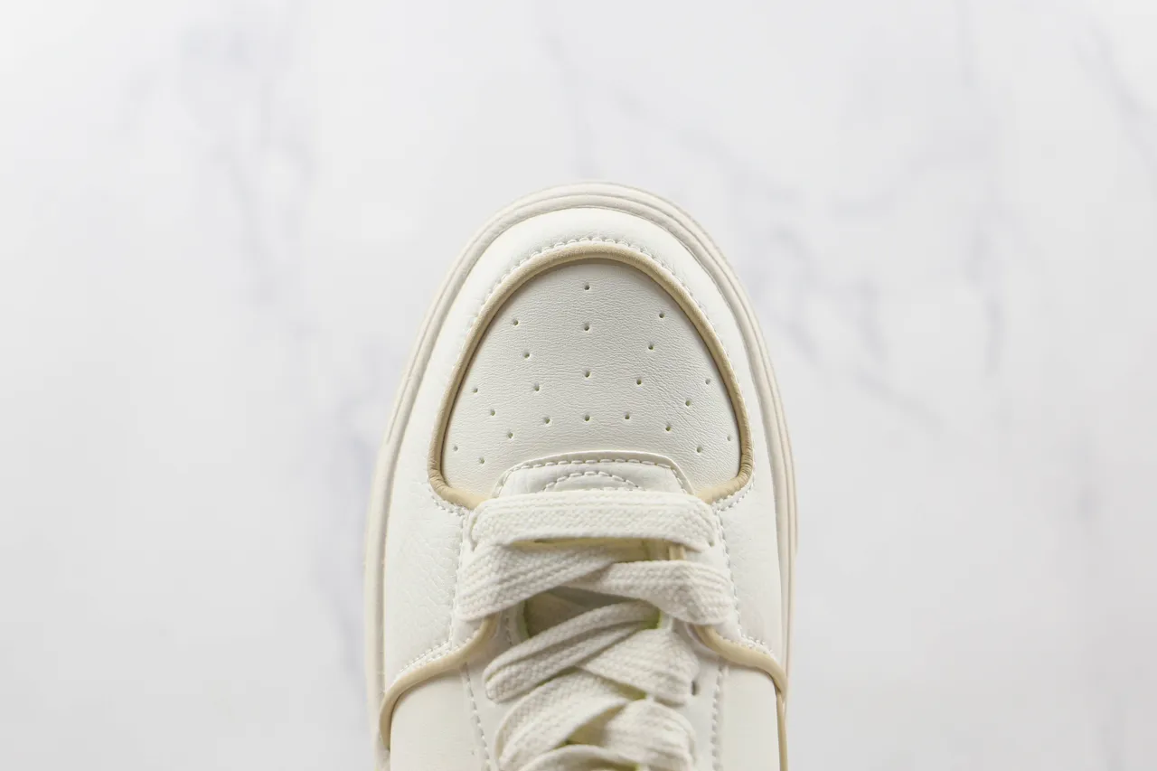 New Era MLB Lifestyle Sneaker White Yellow Low-Top Platform Leather-Textured Upper Lifestyle Sneakers