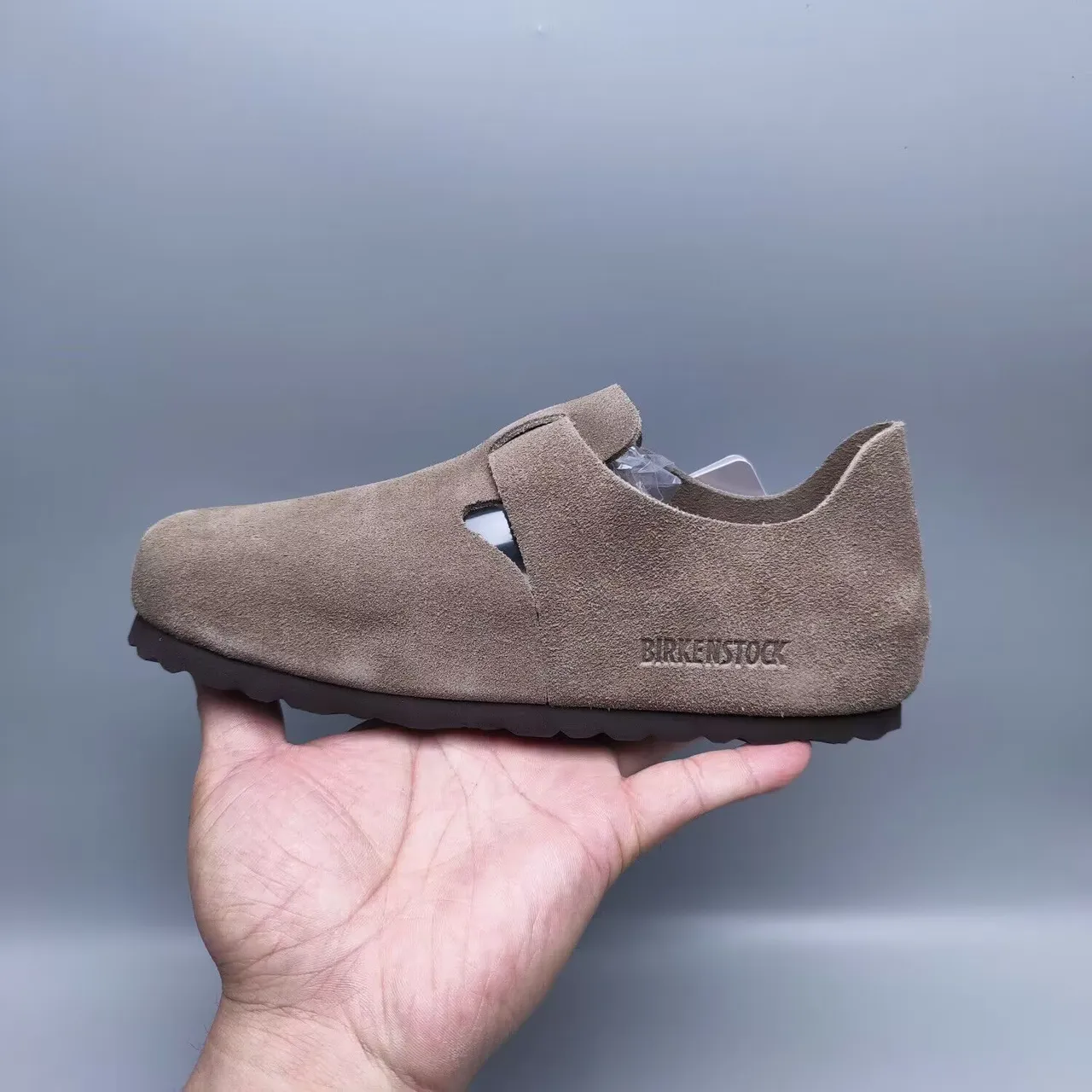 Birkenstock Boston Brown Suede Upper Single Buckle Strap Casual Shoes