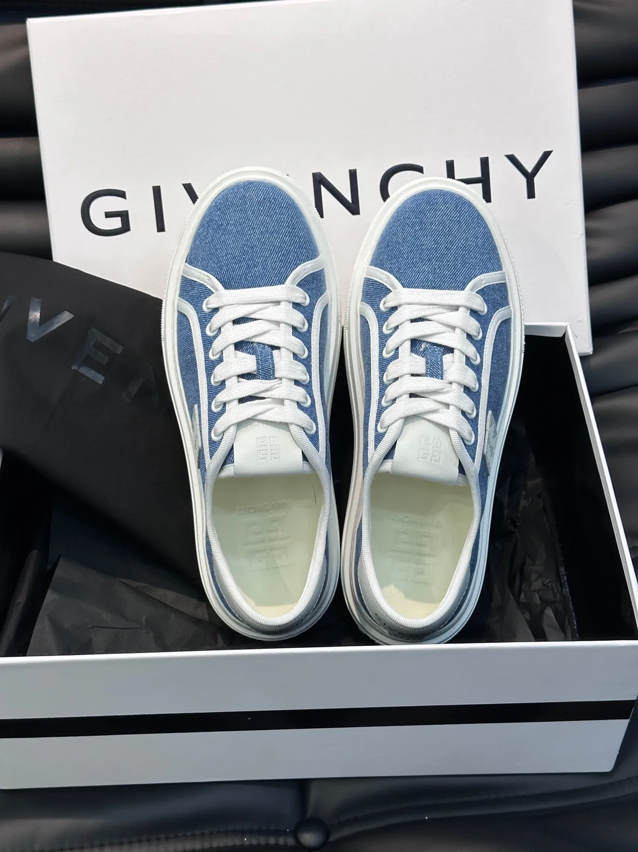 Givenchy Denim and White Lifestyle Sneakers