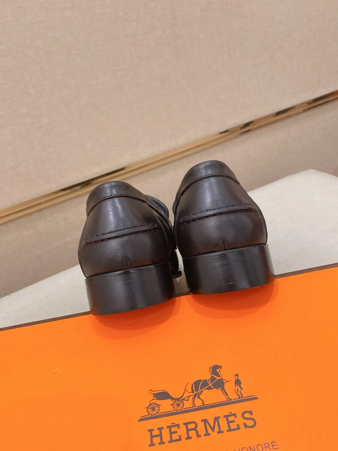 Hermès H-Loafer Black Leather Loafer