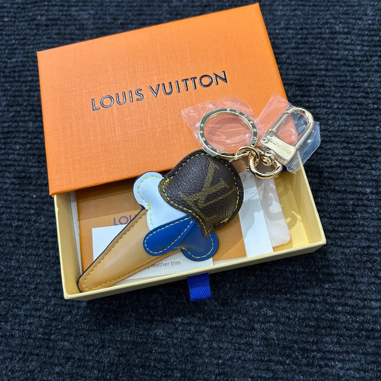 Louis Vuitton Brown Multicolor Leather Ice Cream Cone Monogrammed Top Phone Case
