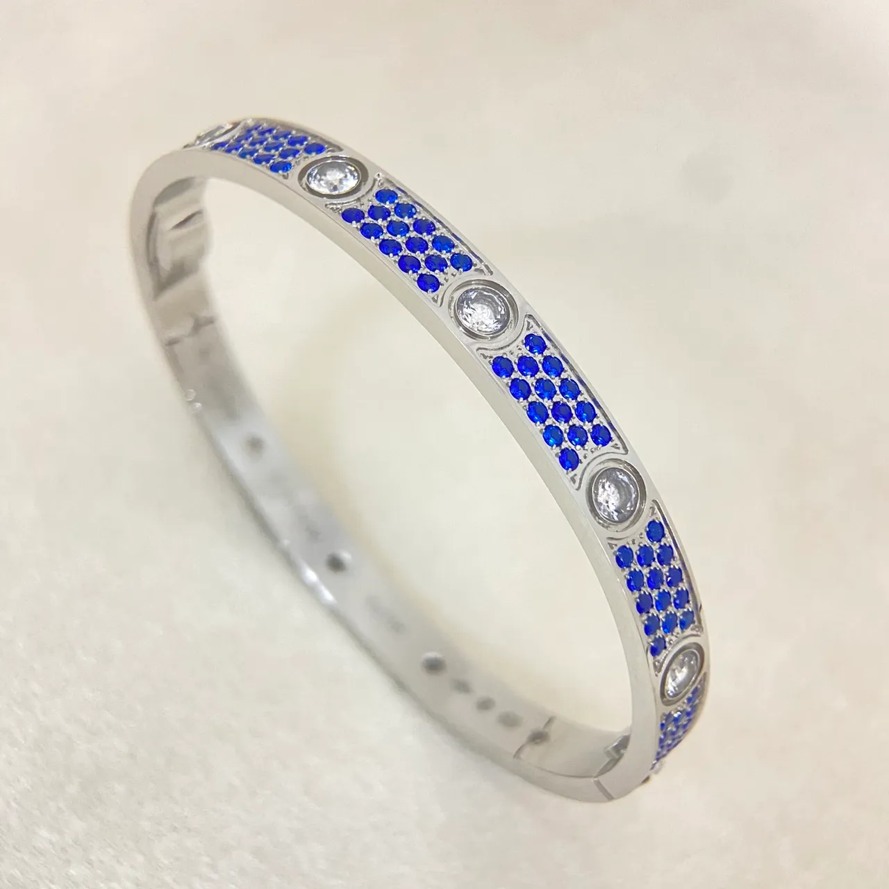 Cartier Juste un Clou Triple Stack Pavé Gemstone Bracelets