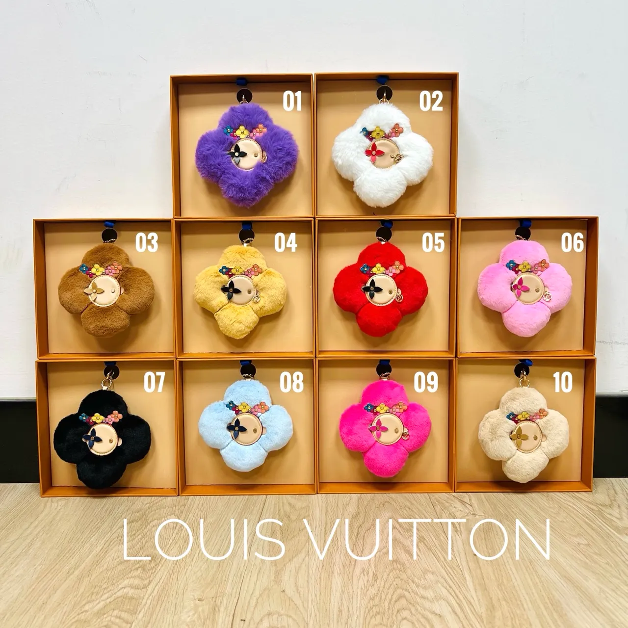 Louis Vuitton Purple Multicolor Flower-Shaped Plush Fur Handbag