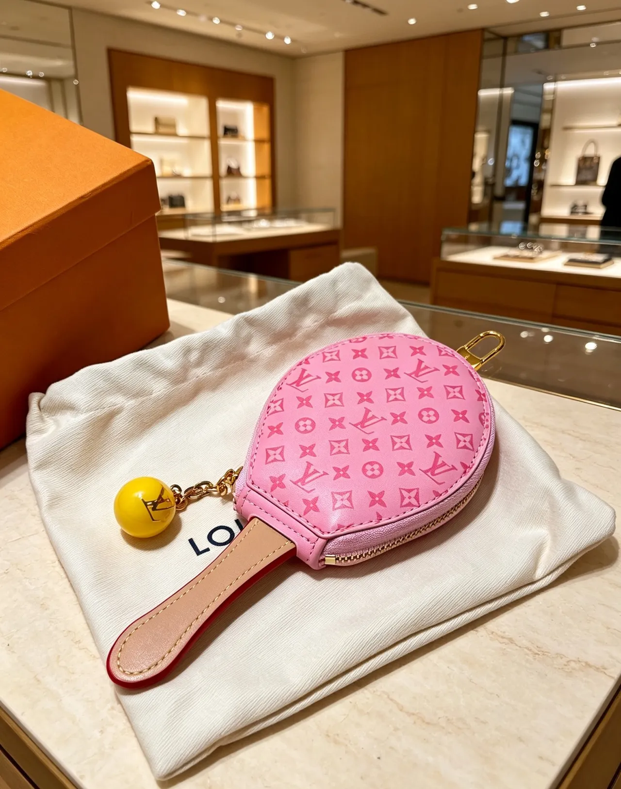 Louis Vuitton Ping Pong Monogram Pink Coin Purse