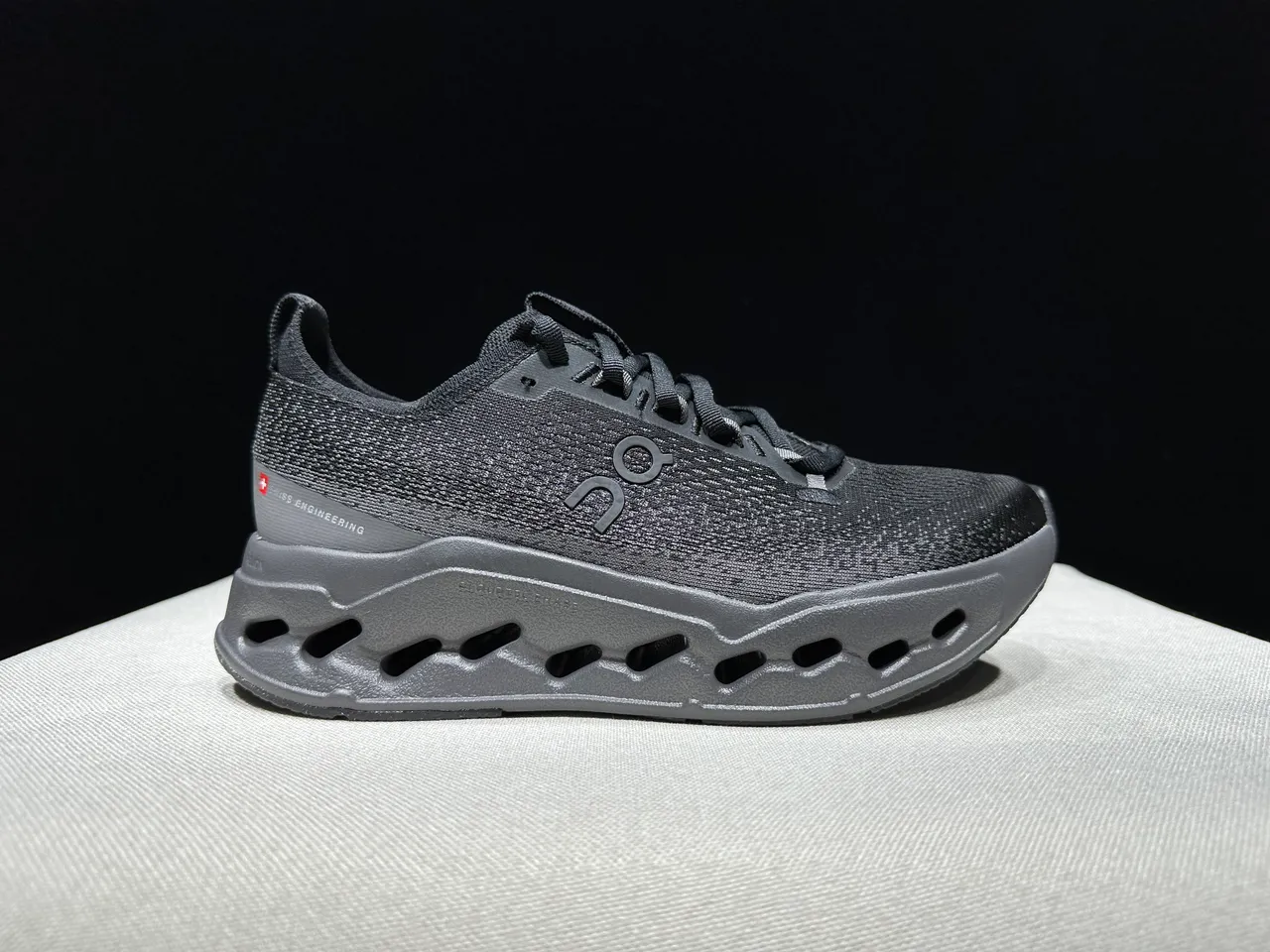 On Cloudmonster Black Running Shoes