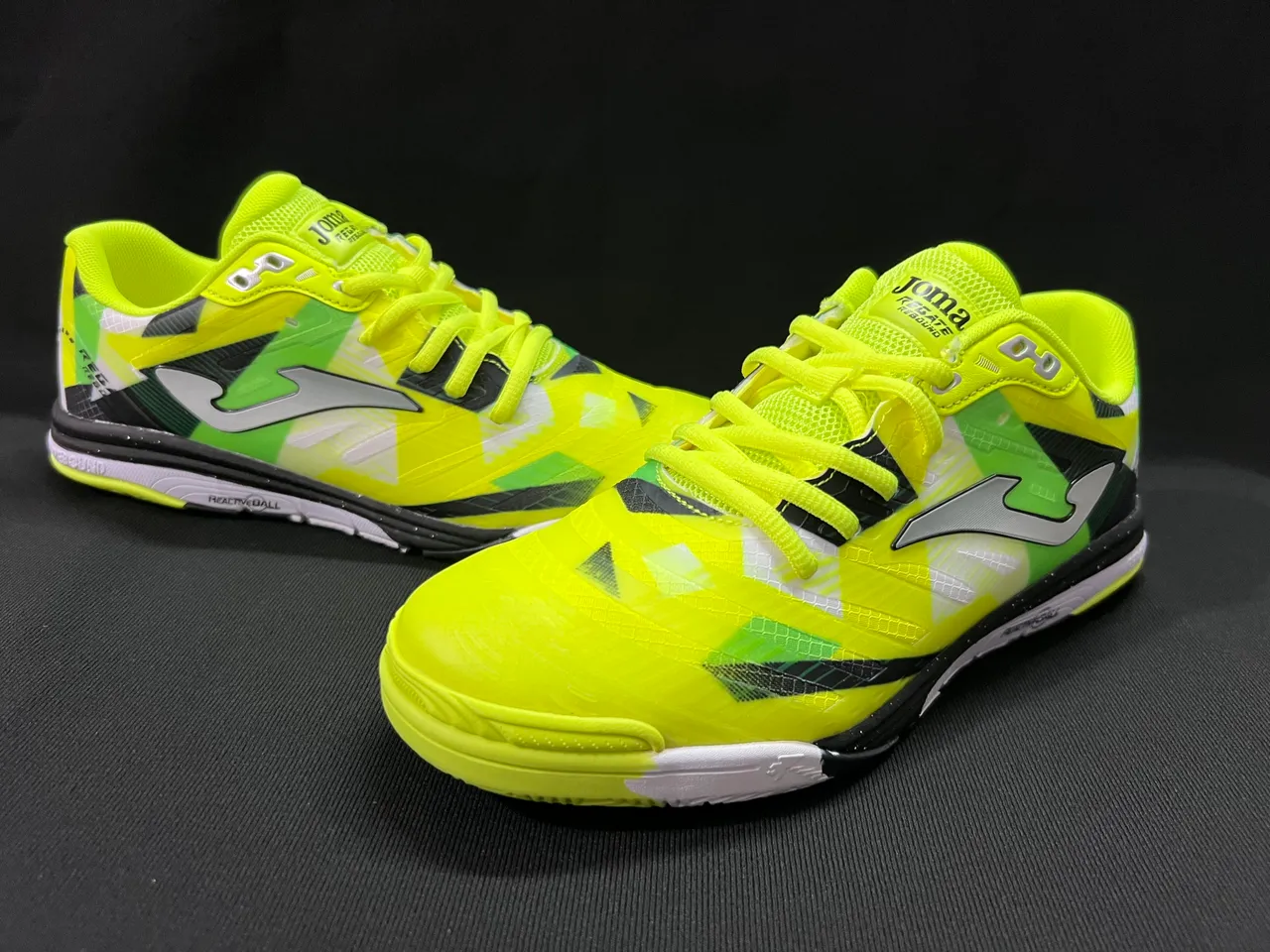 Joma Rebound Multicolor Black Geometric Color-Blocked Upper Synthetic Mesh And TPU Overlays Sneakers