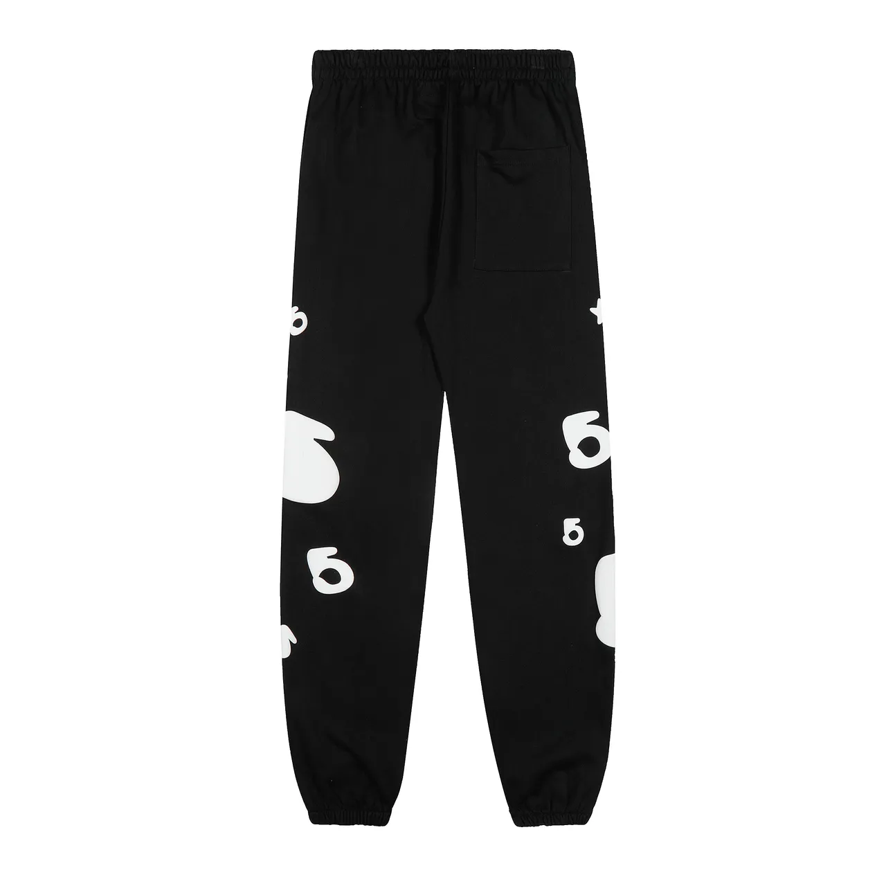 Black Graphic-Print Oversized Hoodie and Jogger Tracksuit