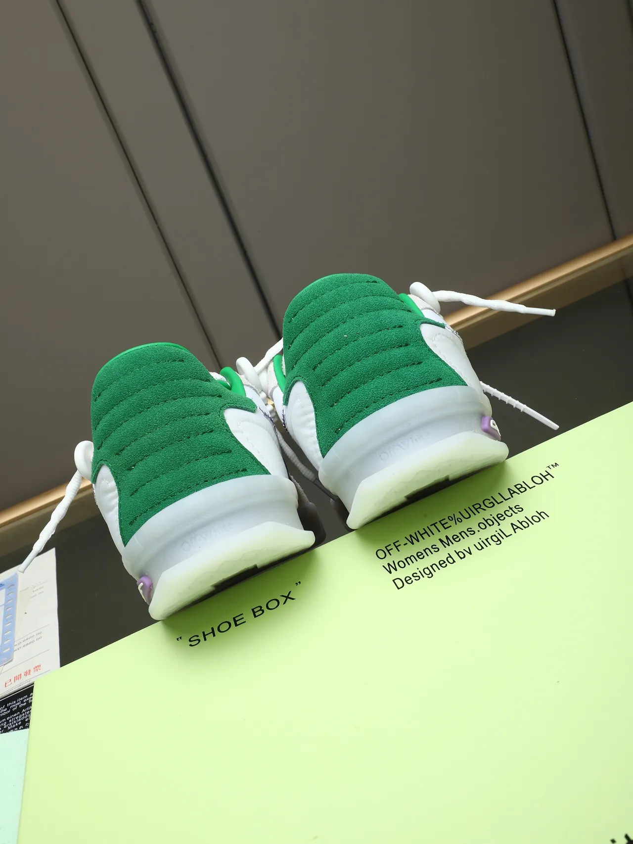 Off-White Arrow Motif White Green Purple Lifestyle Sneakers