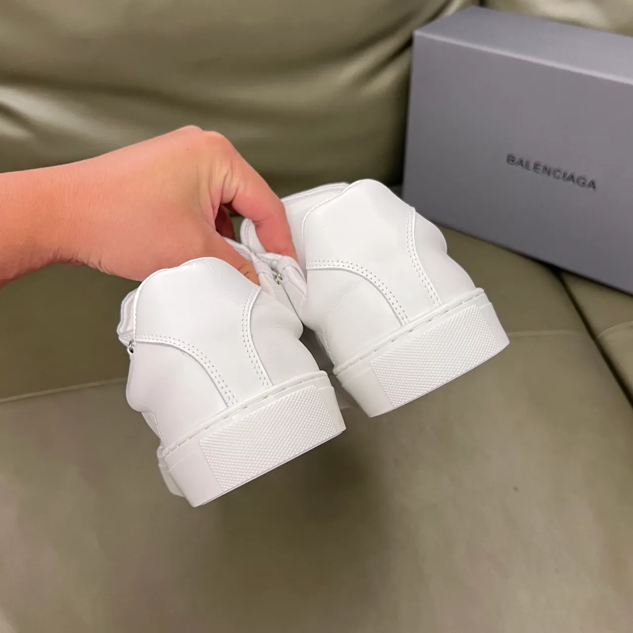 Balenciaga Le City White Smooth Leather Lifestyle Sneakers