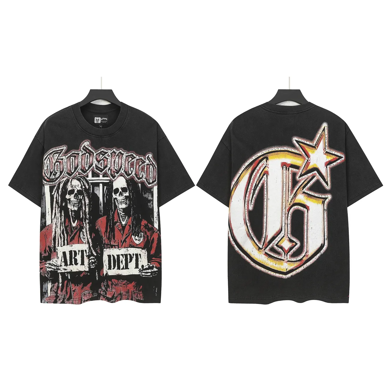 Godspeed Art Dept Graphic Oversized Black T-Shirt