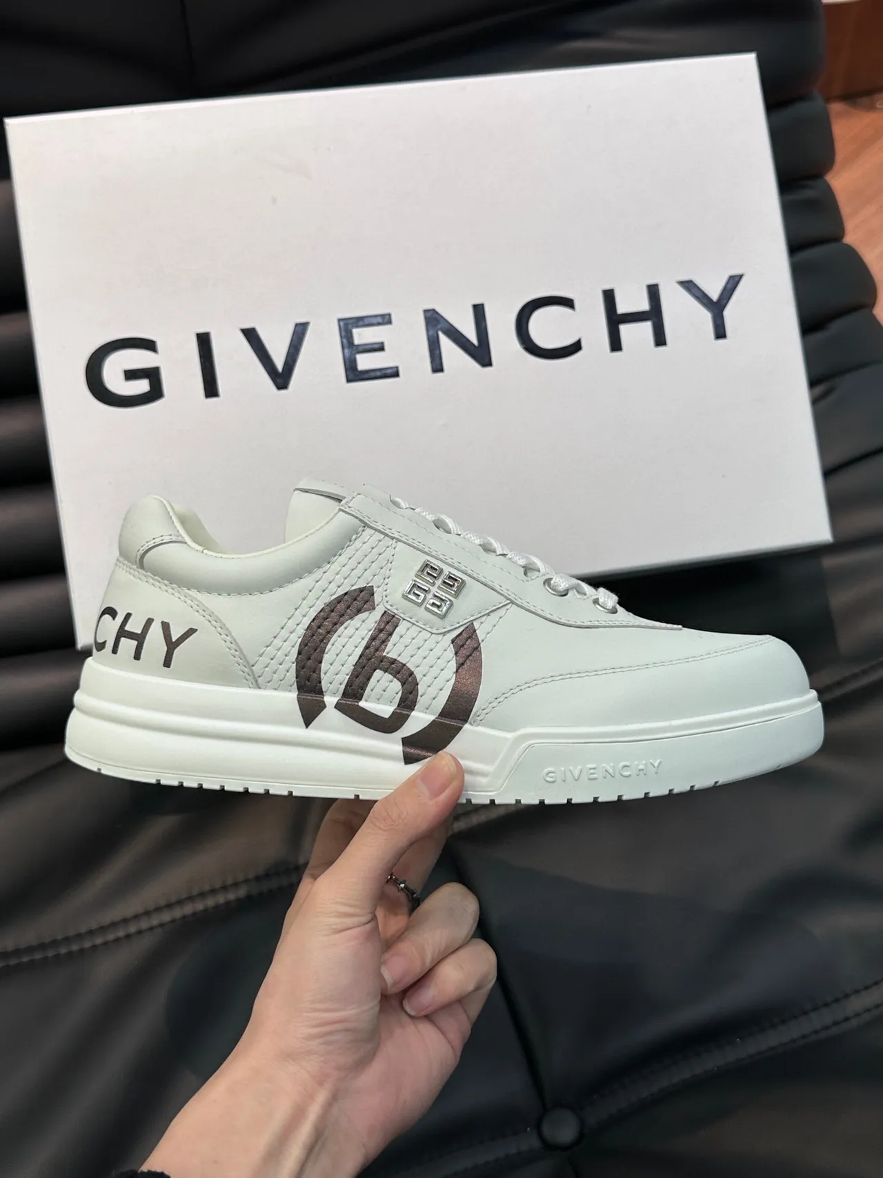 Givenchy City Sport White and Black Graphic Lifestyle Sneakers