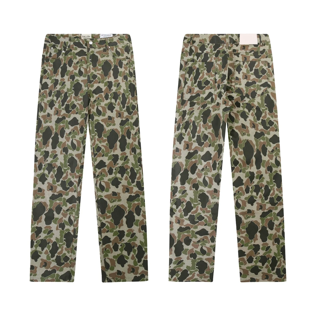 Gallery Dept Camouflage Print Straight-Leg Pants
