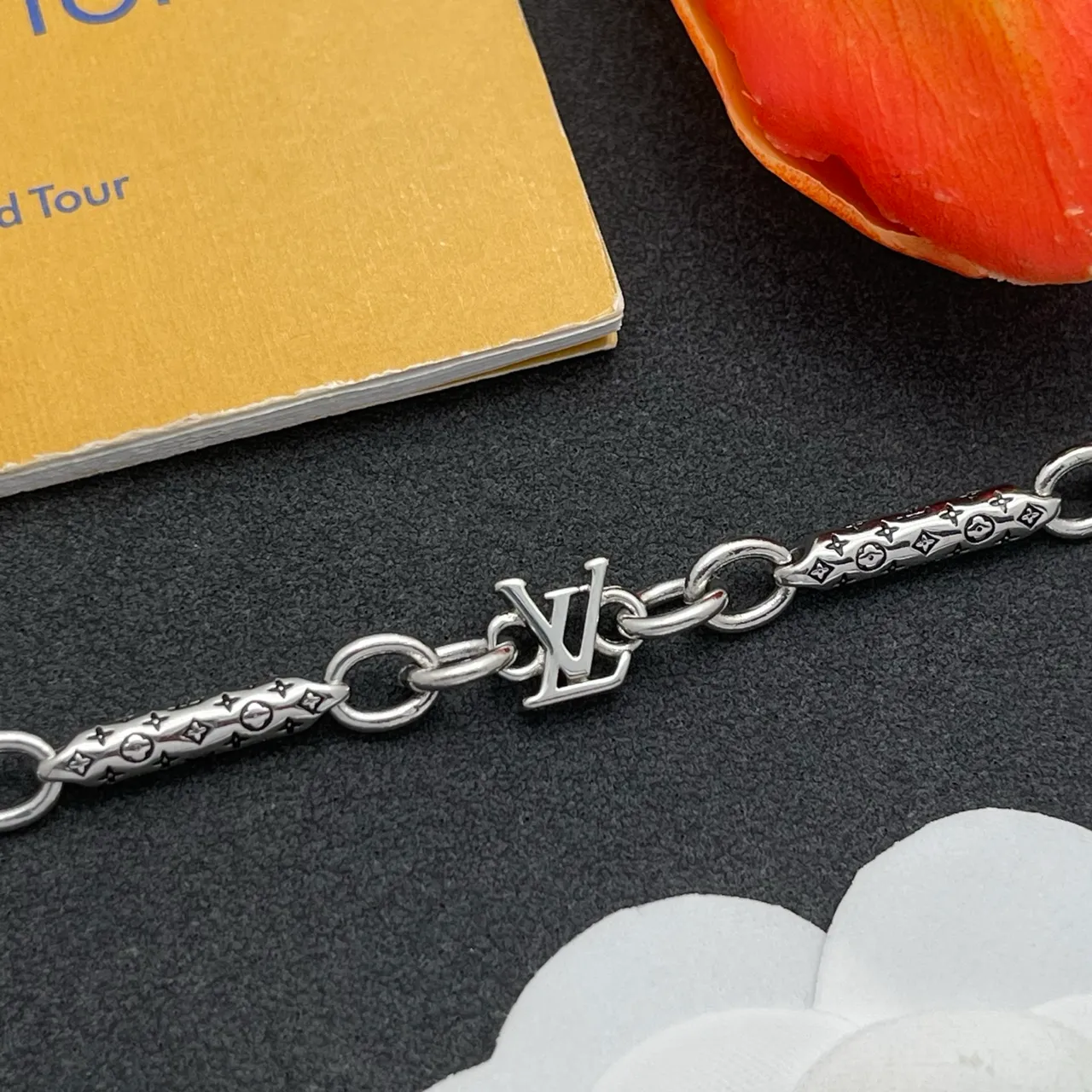 Louis Vuitton Monogram Chain Bracelet Silver Bracelet