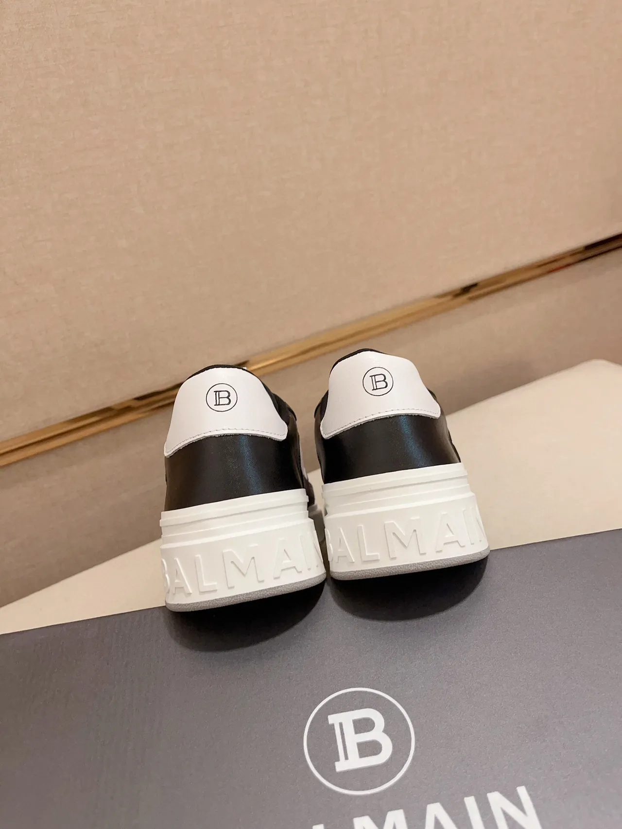 Balmain B-Court Black White Gray Lifestyle Sneakers