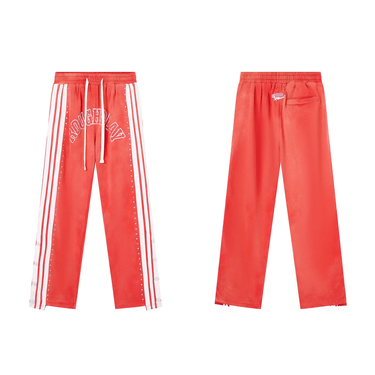 Roughplay Arch Logo Studded Stripe Sweatpants