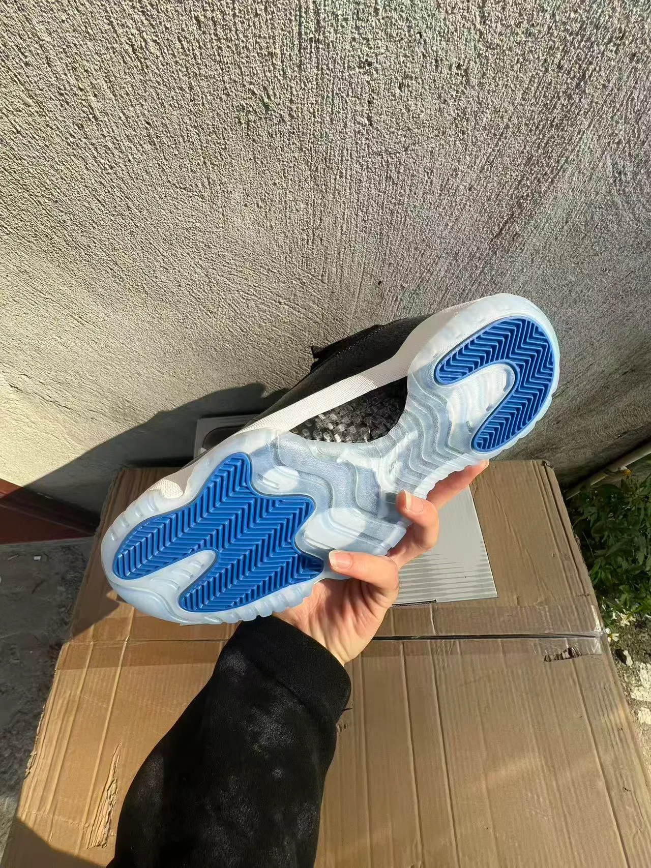 Air Jordan 11 Black White Icy Blue Basketball Shoes