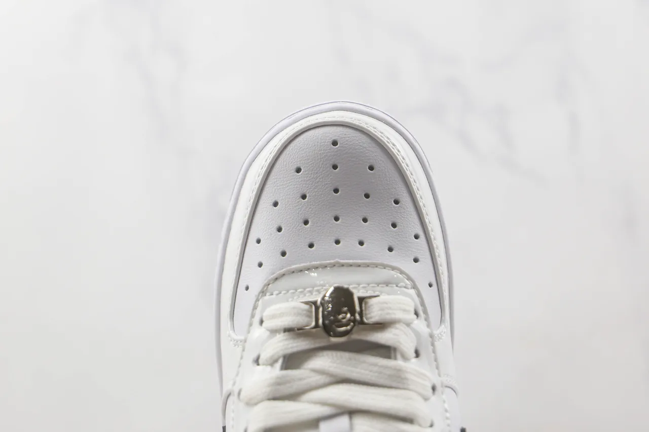 A Bathing Ape BAPE STA White Black Star Lightning Lifestyle Sneakers