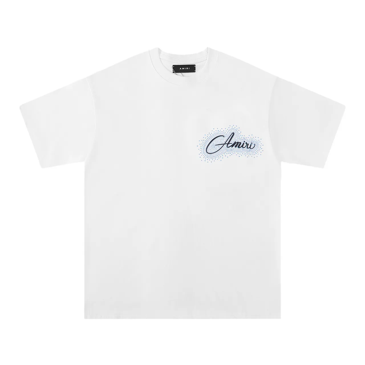 Amiri Graphic Script Dot-Matrix Logo T-Shirt