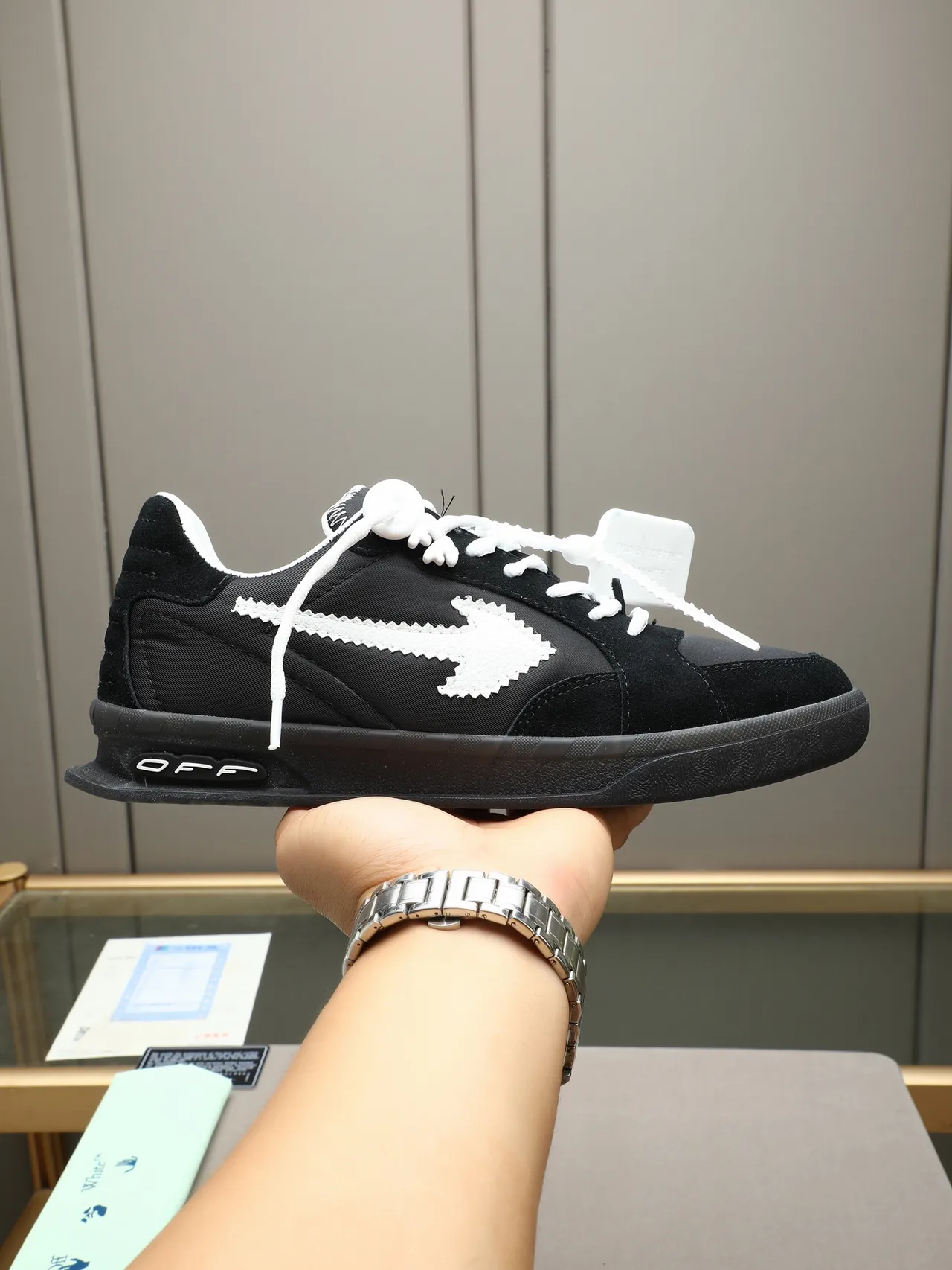 Off-White Black Deconstructed Industrial Sneakers