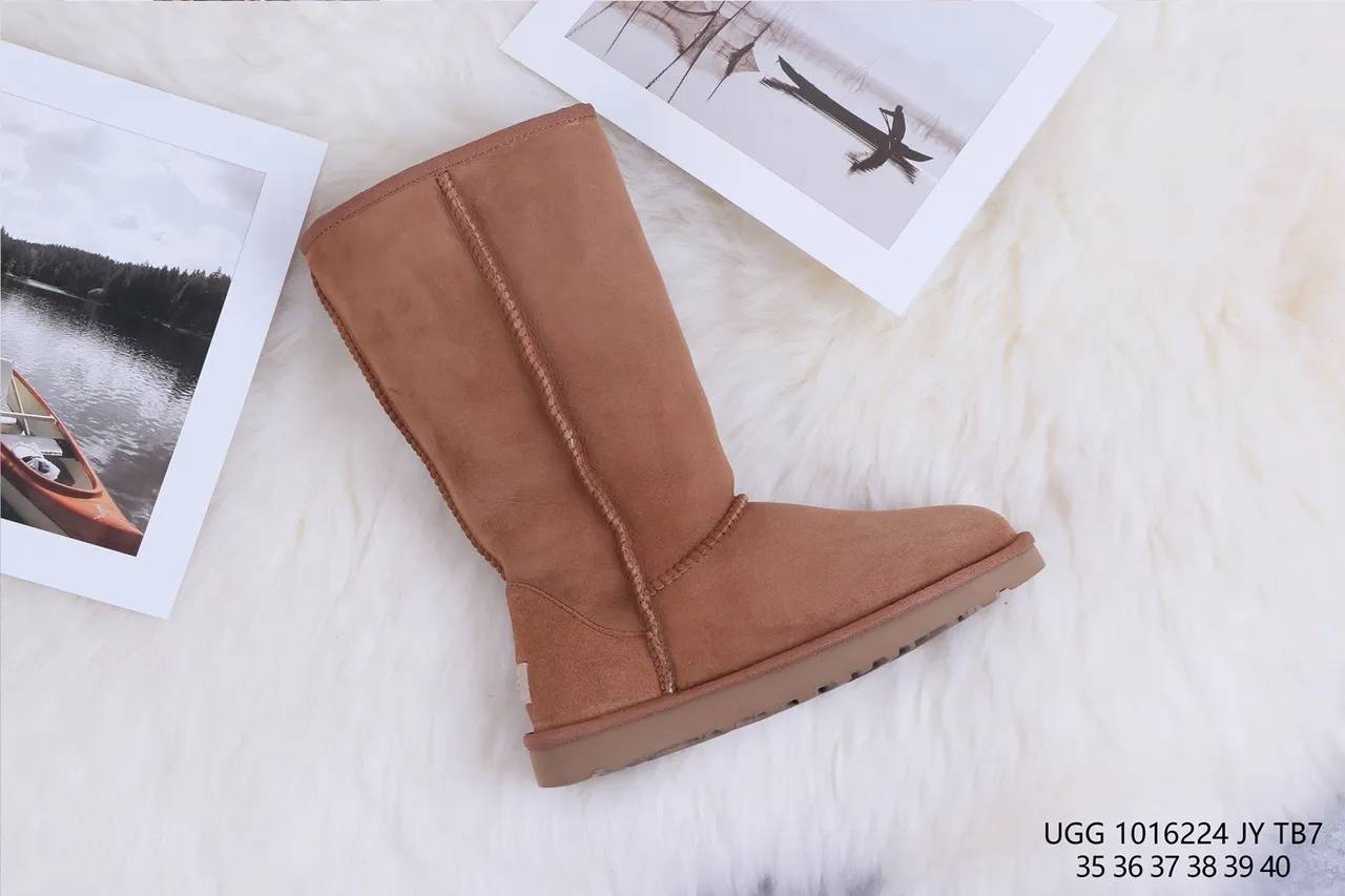 UGG Classic Tall Chestnut Suede Shearling-Lined Knee Boots