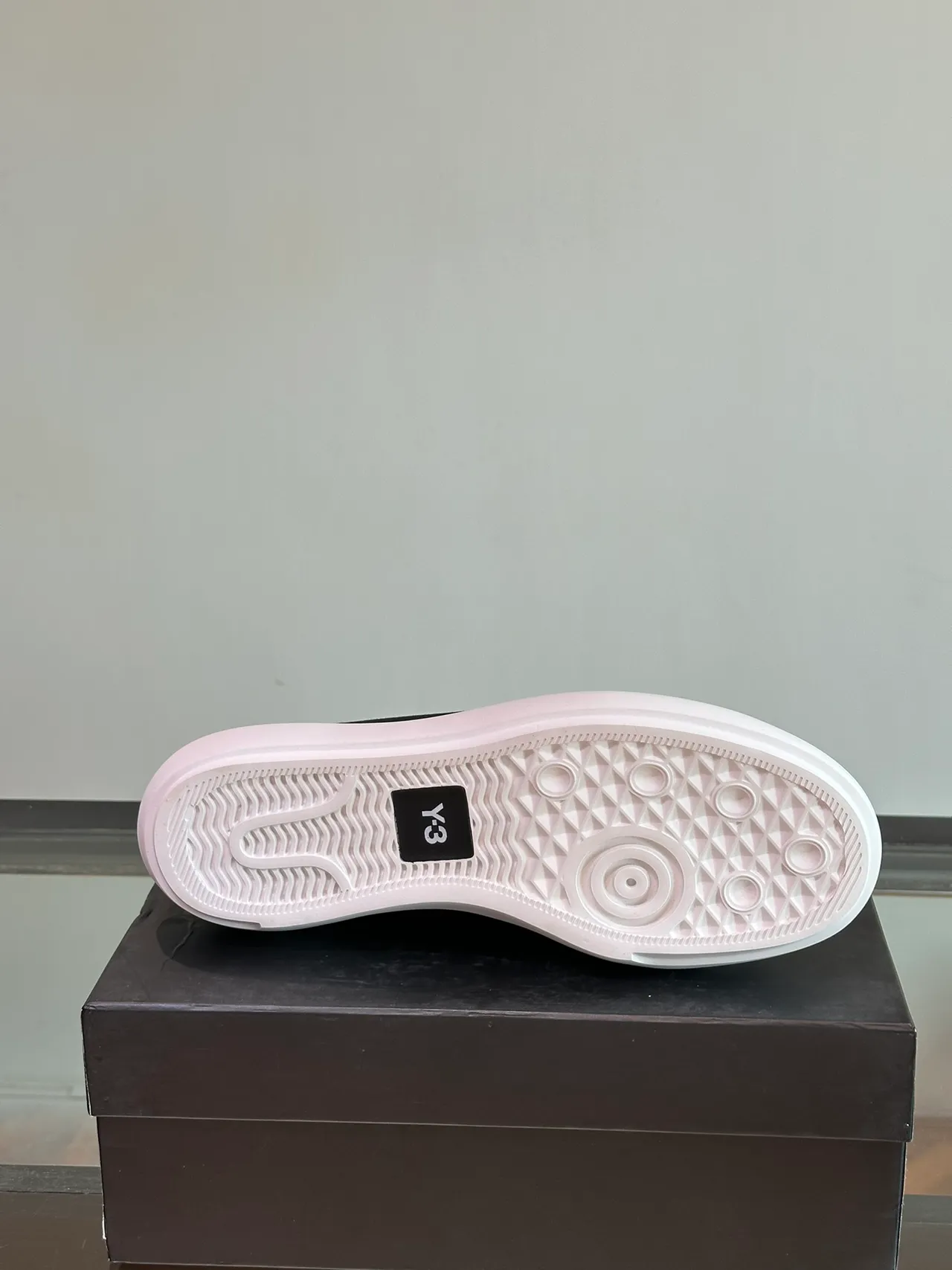 Y-3 Black White Frayed-Edge Canvas Low-Top Lifestyle Sneakers