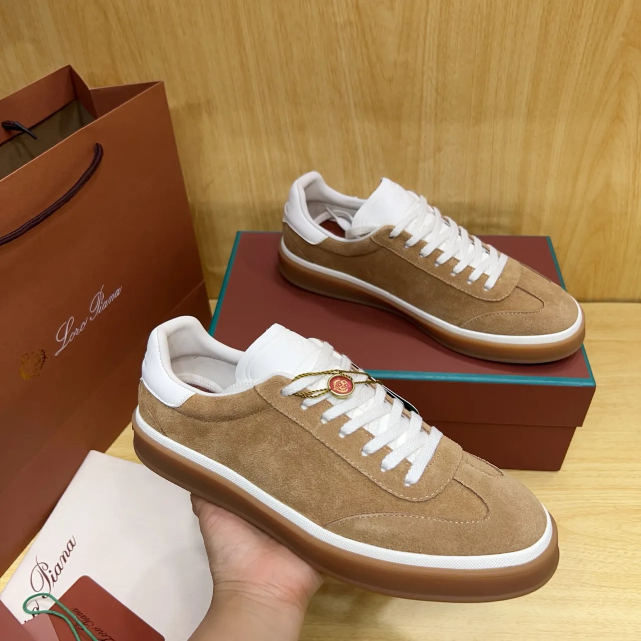 Loro Piana Suede Low-Top Lifestyle Sneakers