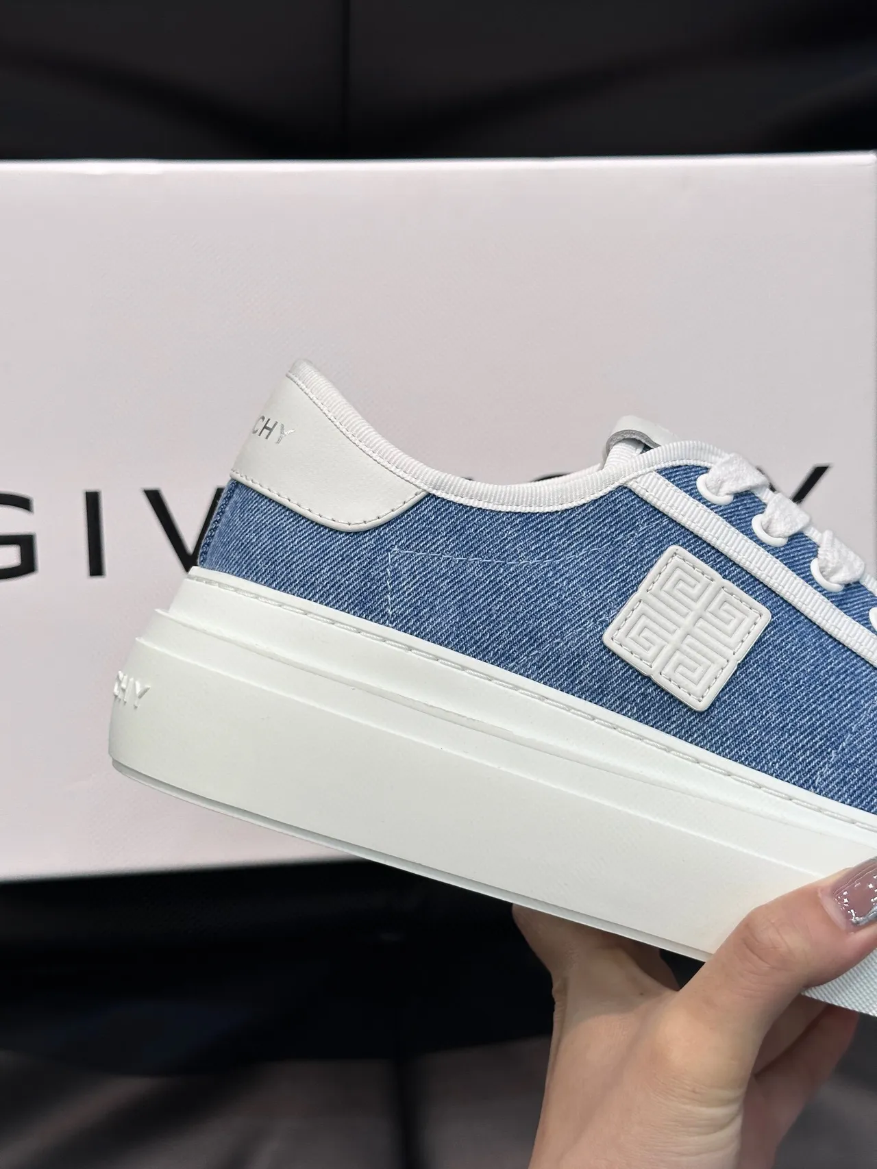 Givenchy Denim and White Lifestyle Sneakers
