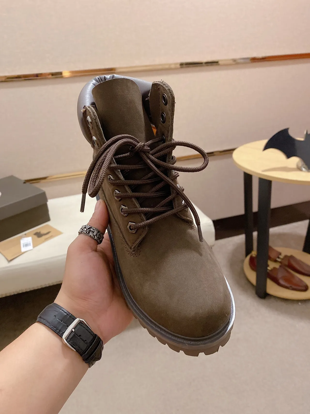 Timberland Premium 6-Inch Olive Nubuck Work Boot