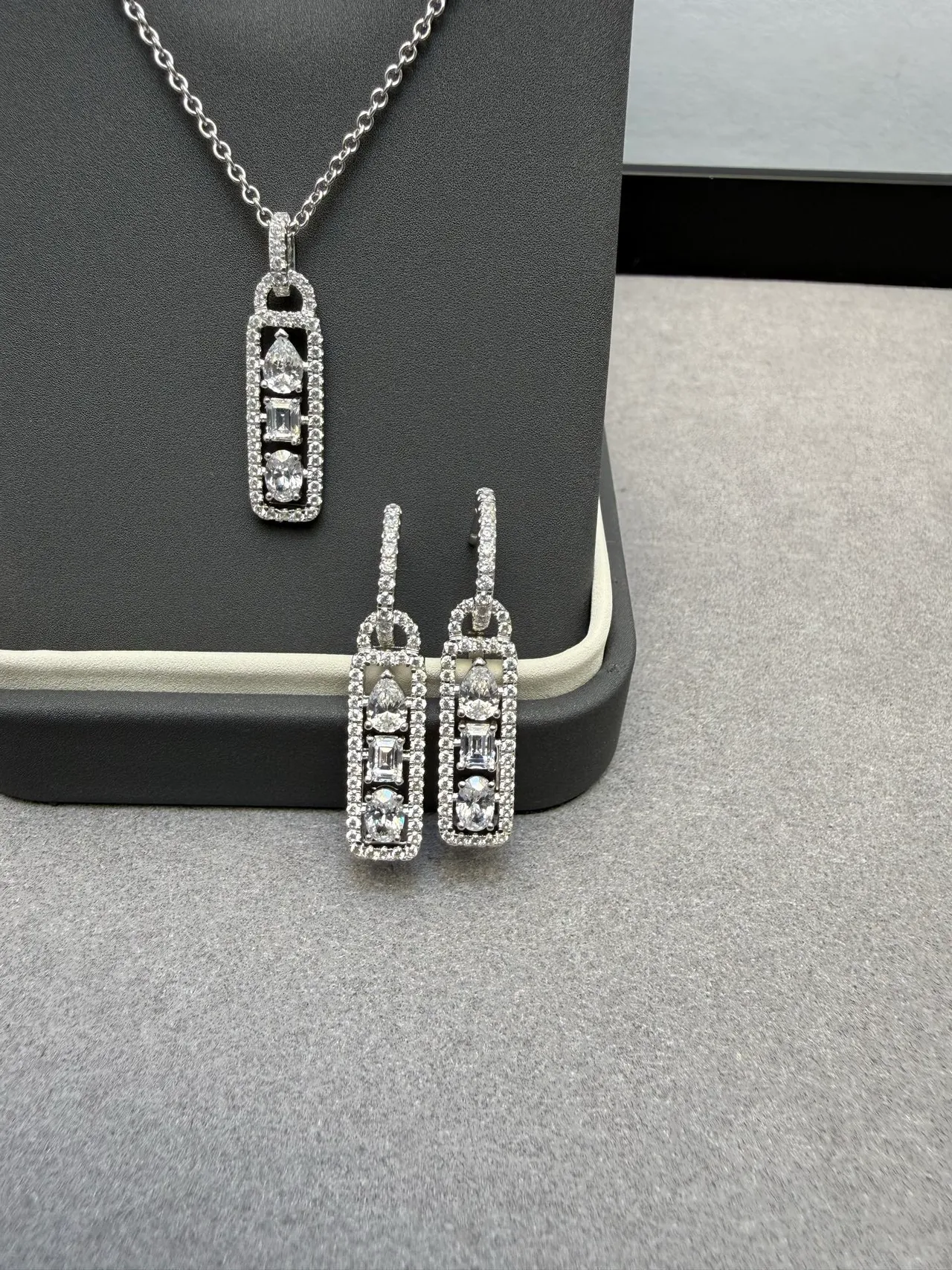 Pink Silver Oval Faceted Gemstone Bezel-Set Earrings