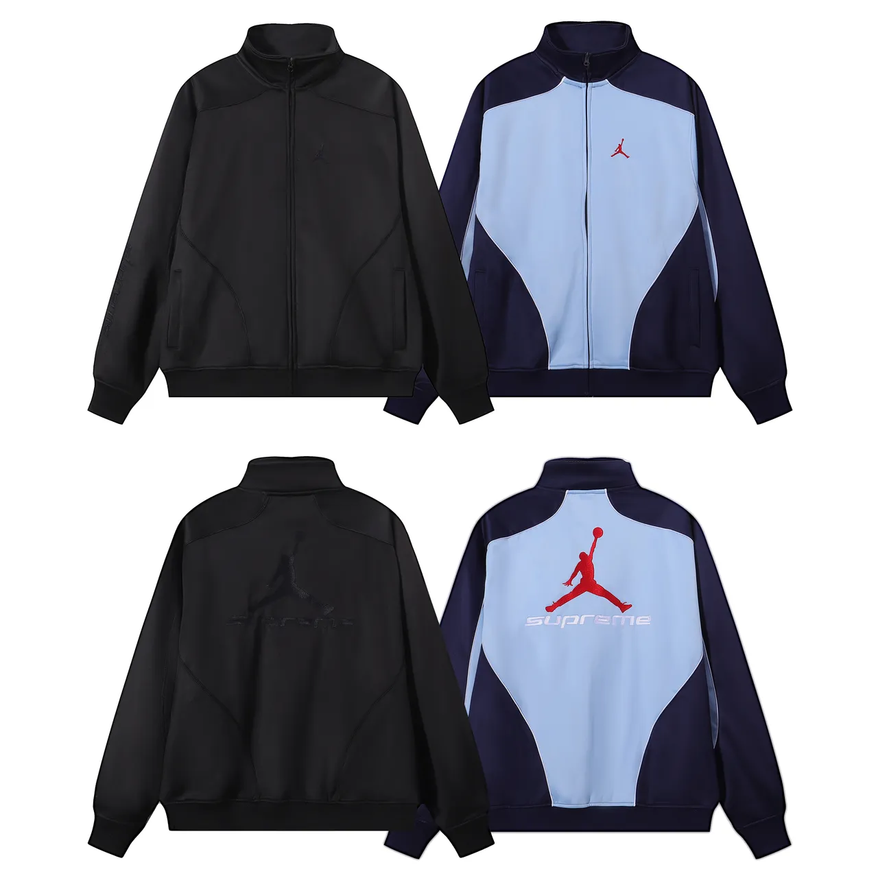 Air Jordan Track Black Navy High-Neck Full-Zip Jacket