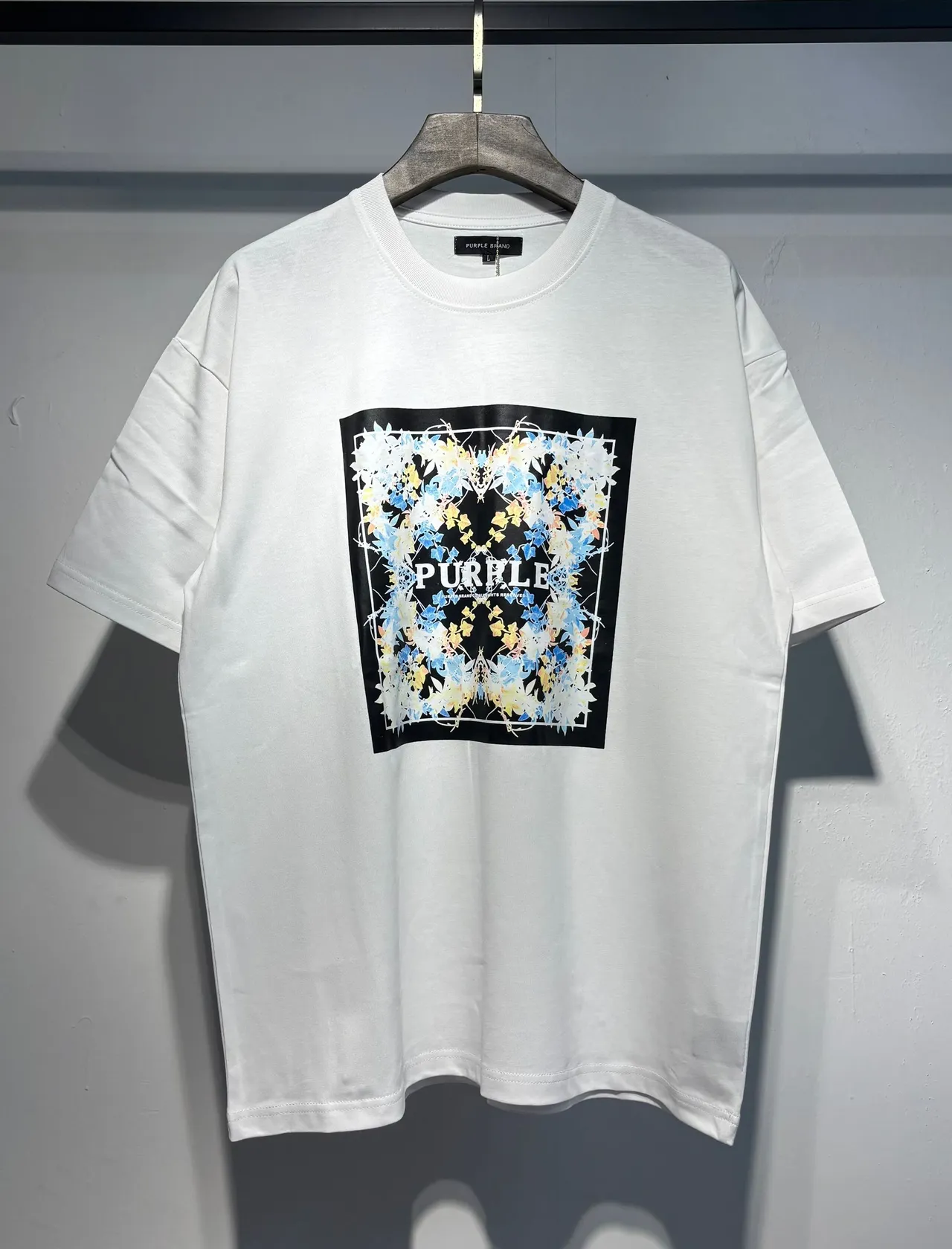 Purple Brand Floral Graphic Oversized T-Shirt