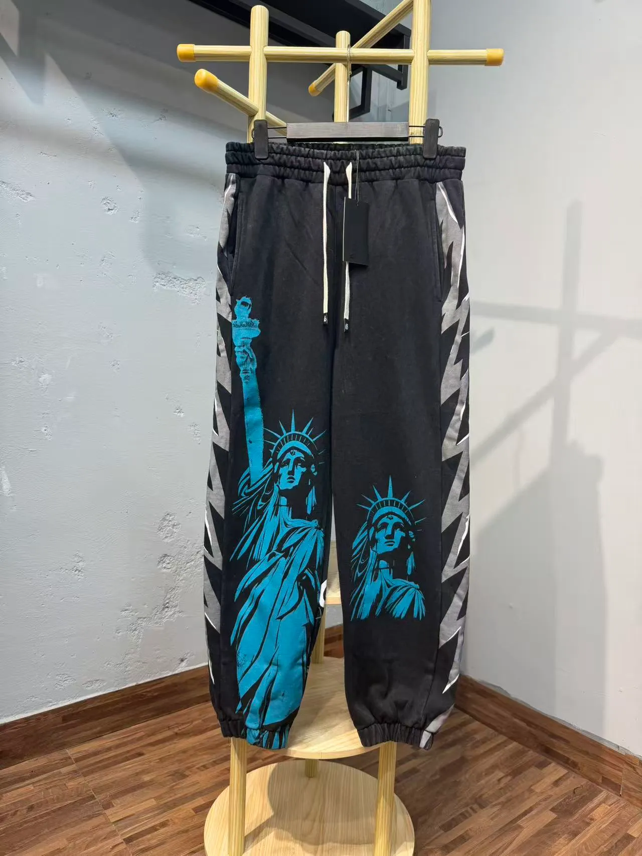 Godspeed Black Blue Graphic-Print Zip-Up Hoodie Tracksuit