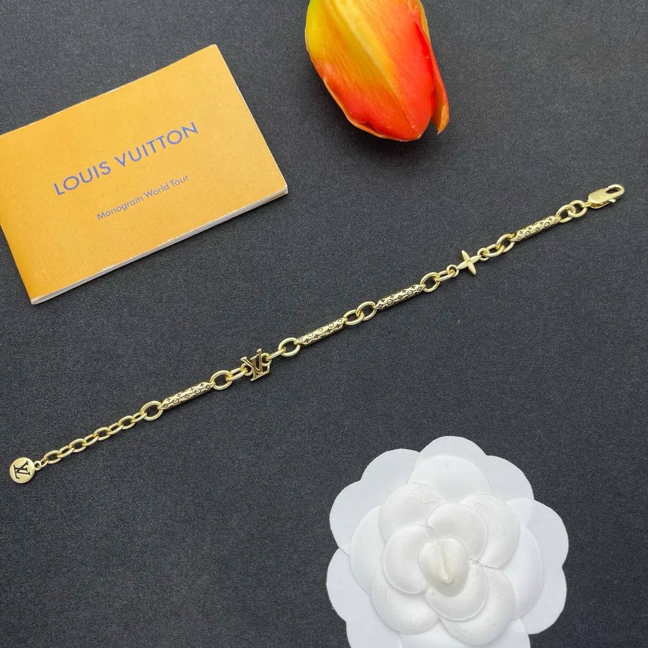 Louis Vuitton Monogram Chain Gold-Tone Bracelet