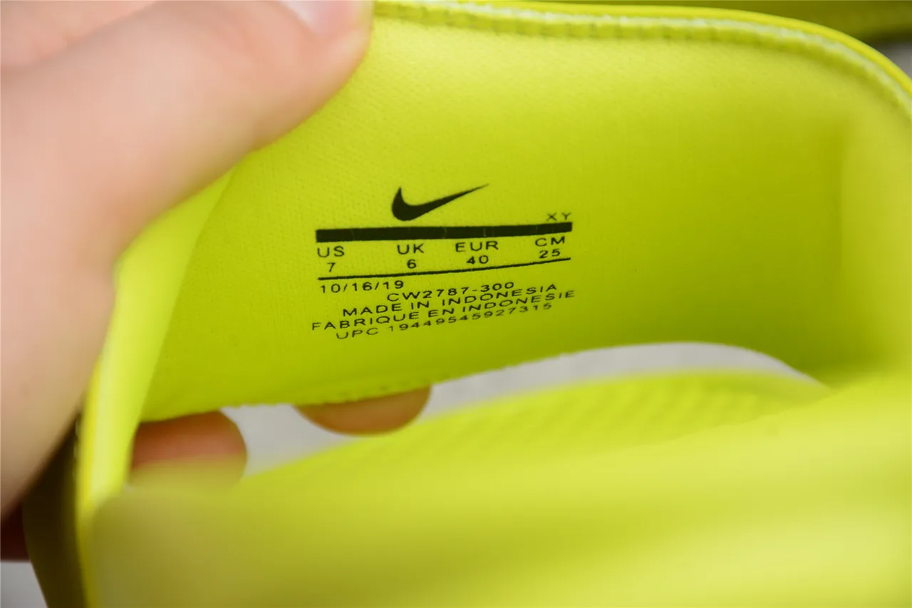Stussy Stock Logo Lime Green Slippers