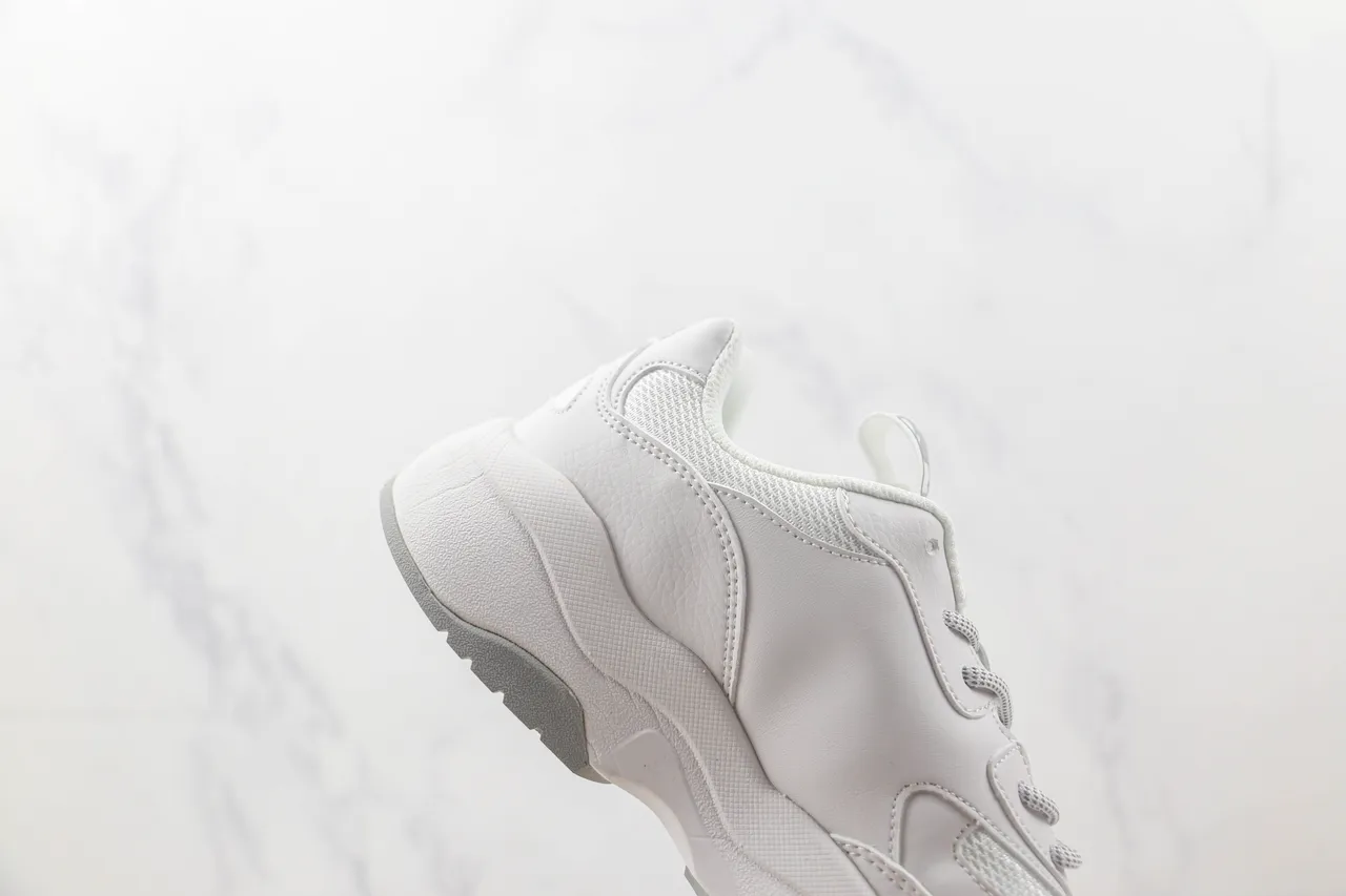 Mitchell & Ness White Blue Sole Team Logo Branding Chunky Sneakers