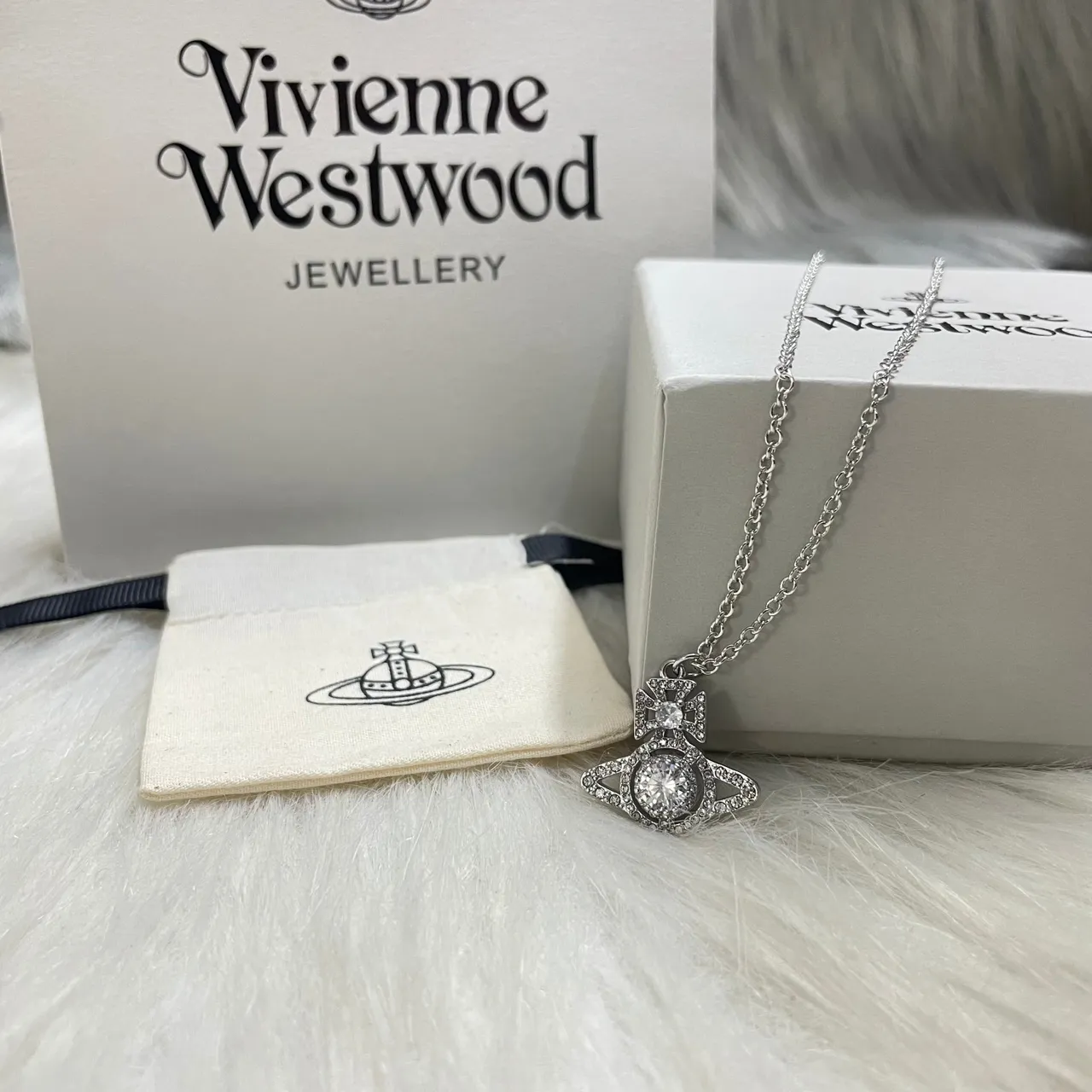 Vivienne Westwood Orb Crystal Pendant Necklace