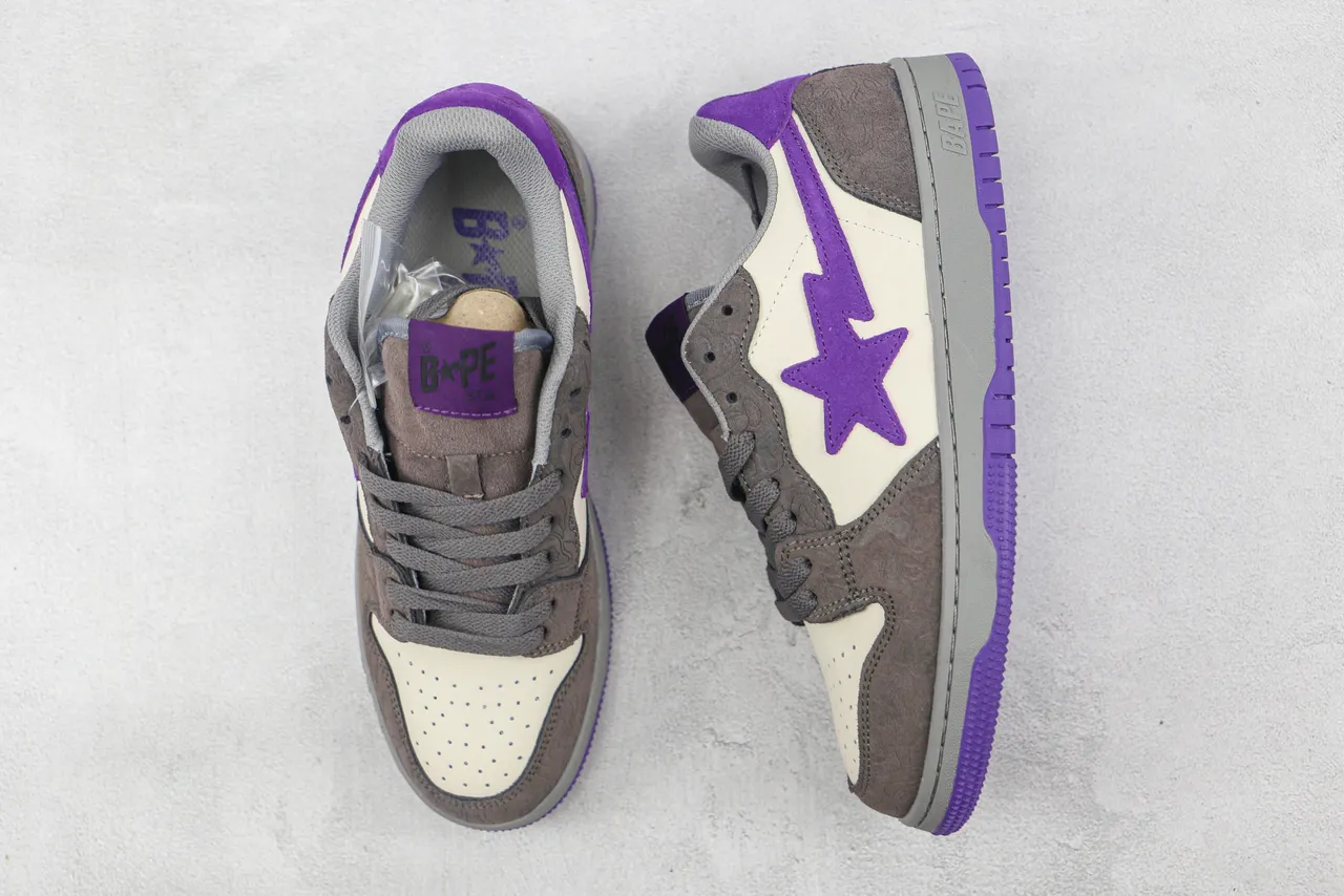A Bathing Ape BAPE STA Purple Star Lifestyle Sneakers