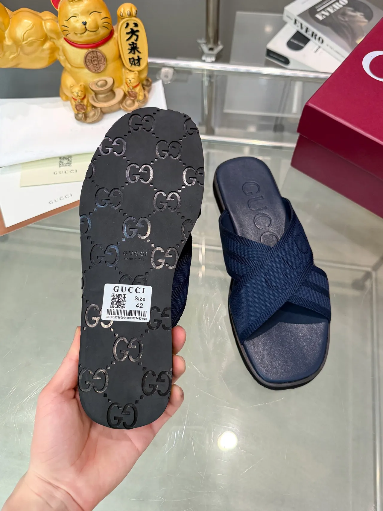 Gucci Logo Strap Slide Casual Sandals