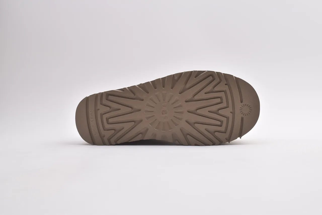 UGG Tasman Tan Suede Shearling-Trimmed Platform Snow Boots