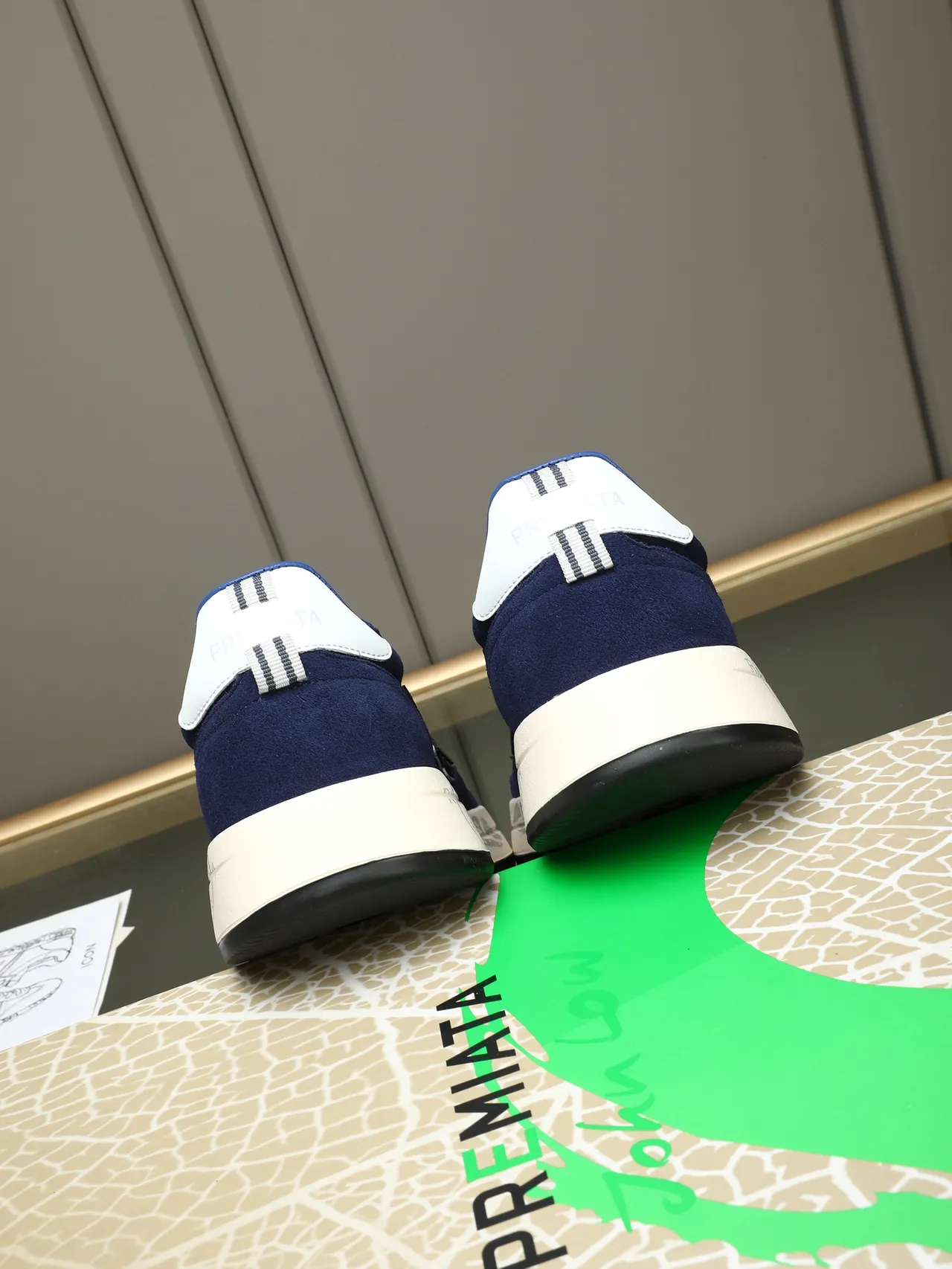 Premiata Navy Suede X-Logo Lifestyle Sneaker
