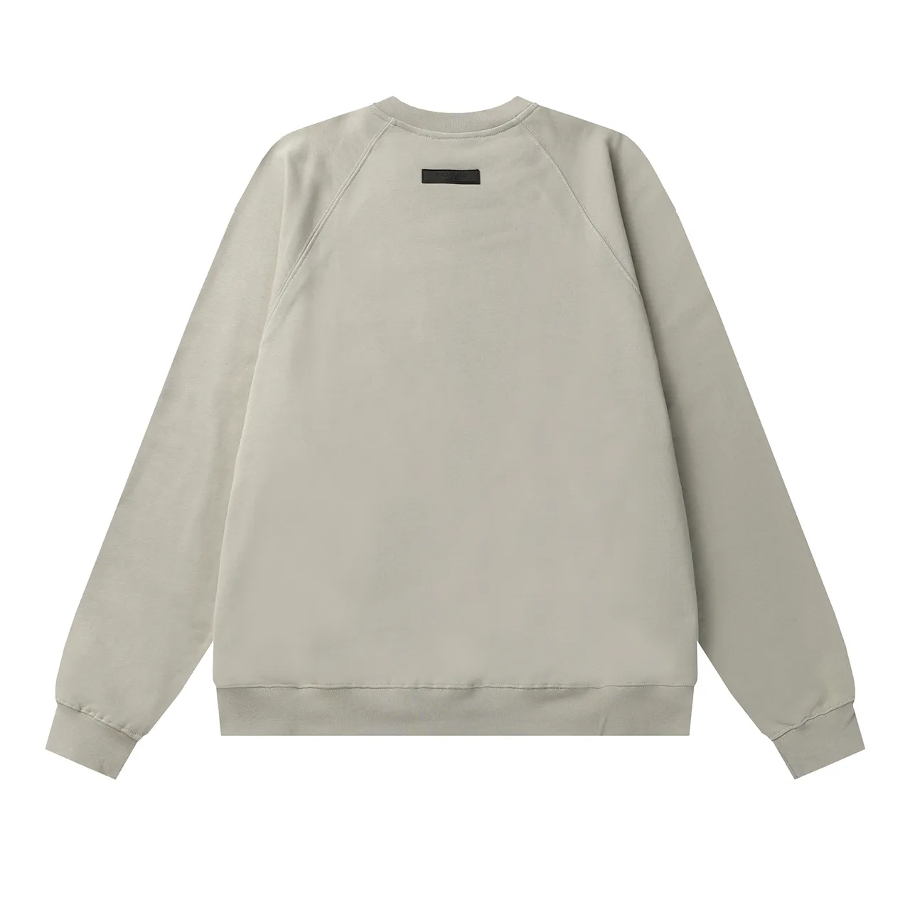 Fear of God Essentials Black Raglan Sleeves Embroidered Chest Logo Sweater