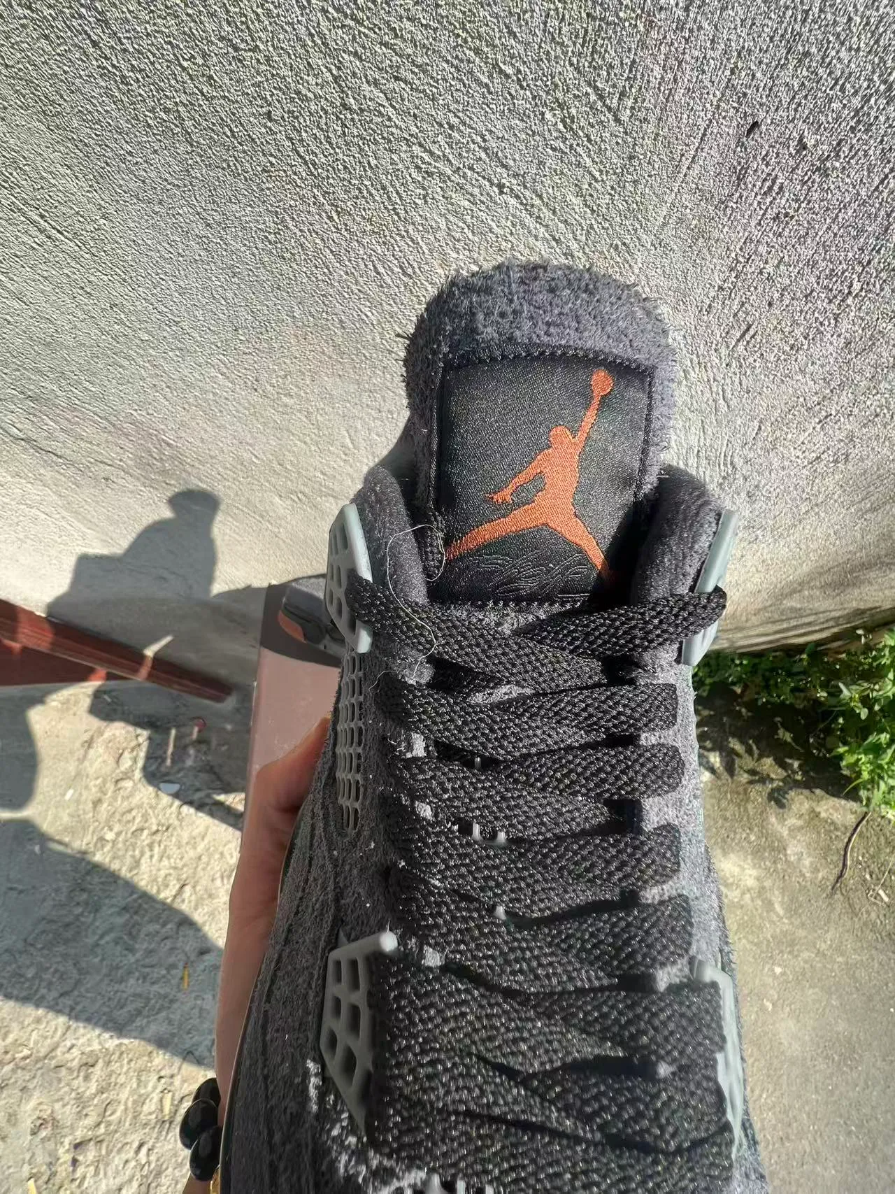 Air Jordan 4 Gray Black Beige Orange Basketball Shoes