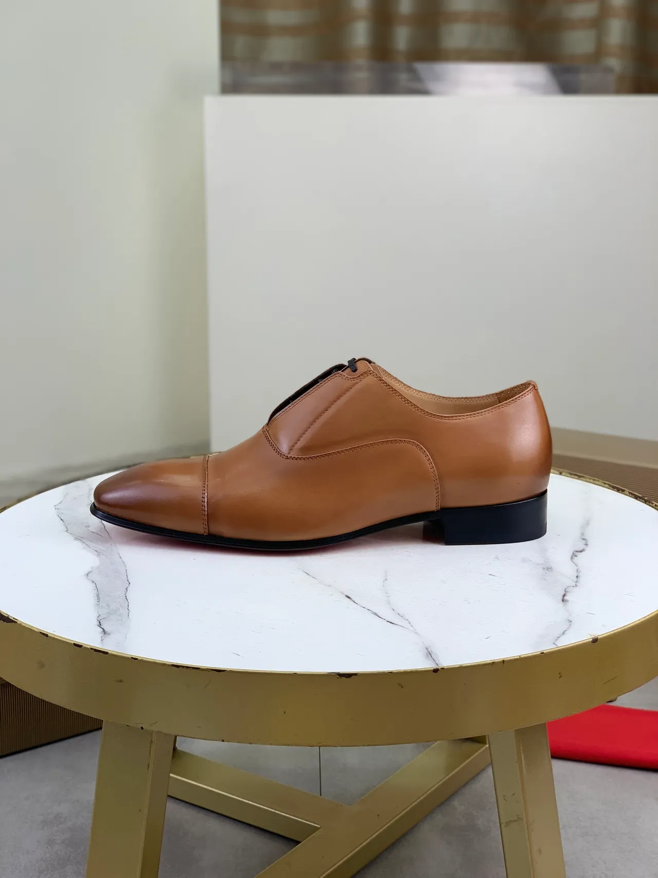Christian Louboutin Tan Cap-Toe Oxford Shoes