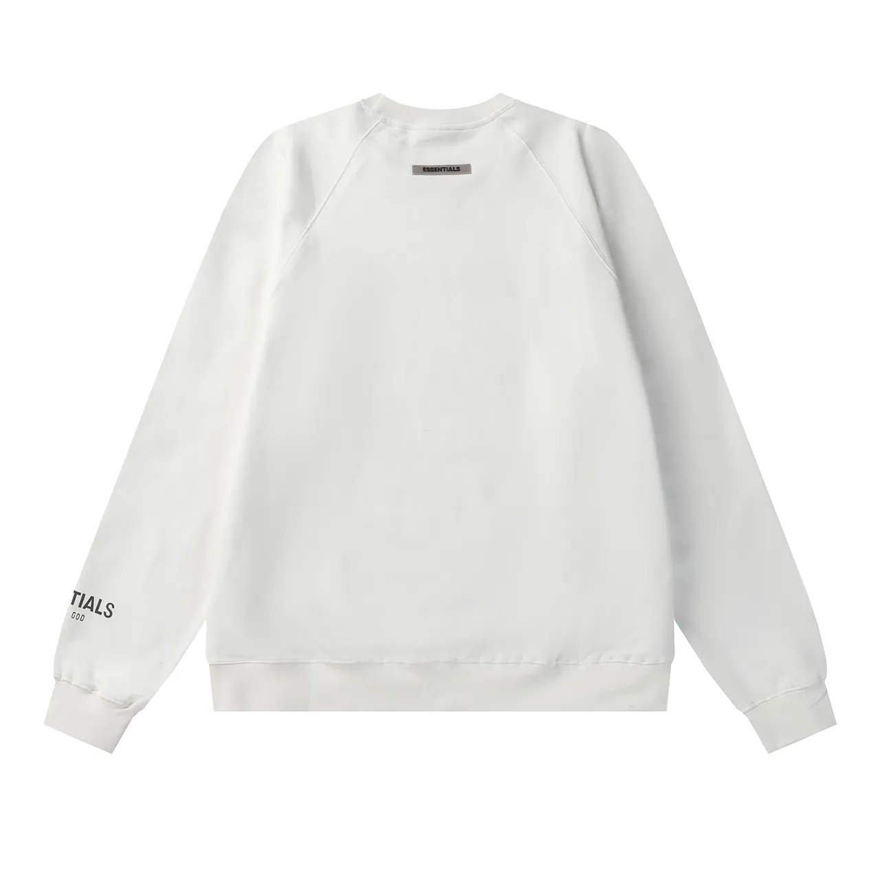 Fear of God Essentials Black Crewneck Raglan Sleeve Sweater